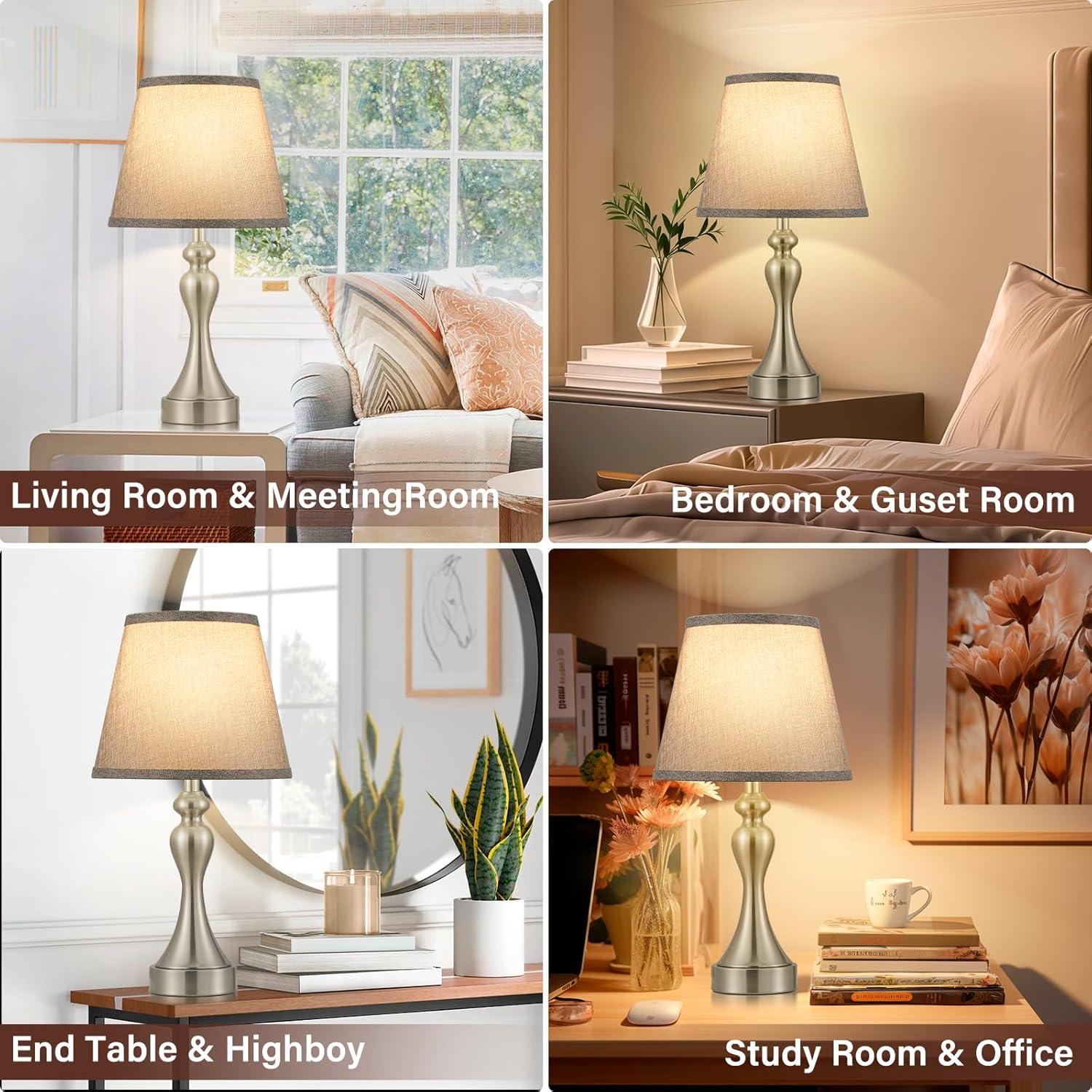 Juego de 2 Lámparas Táctiles Seealle con USB y Regulable