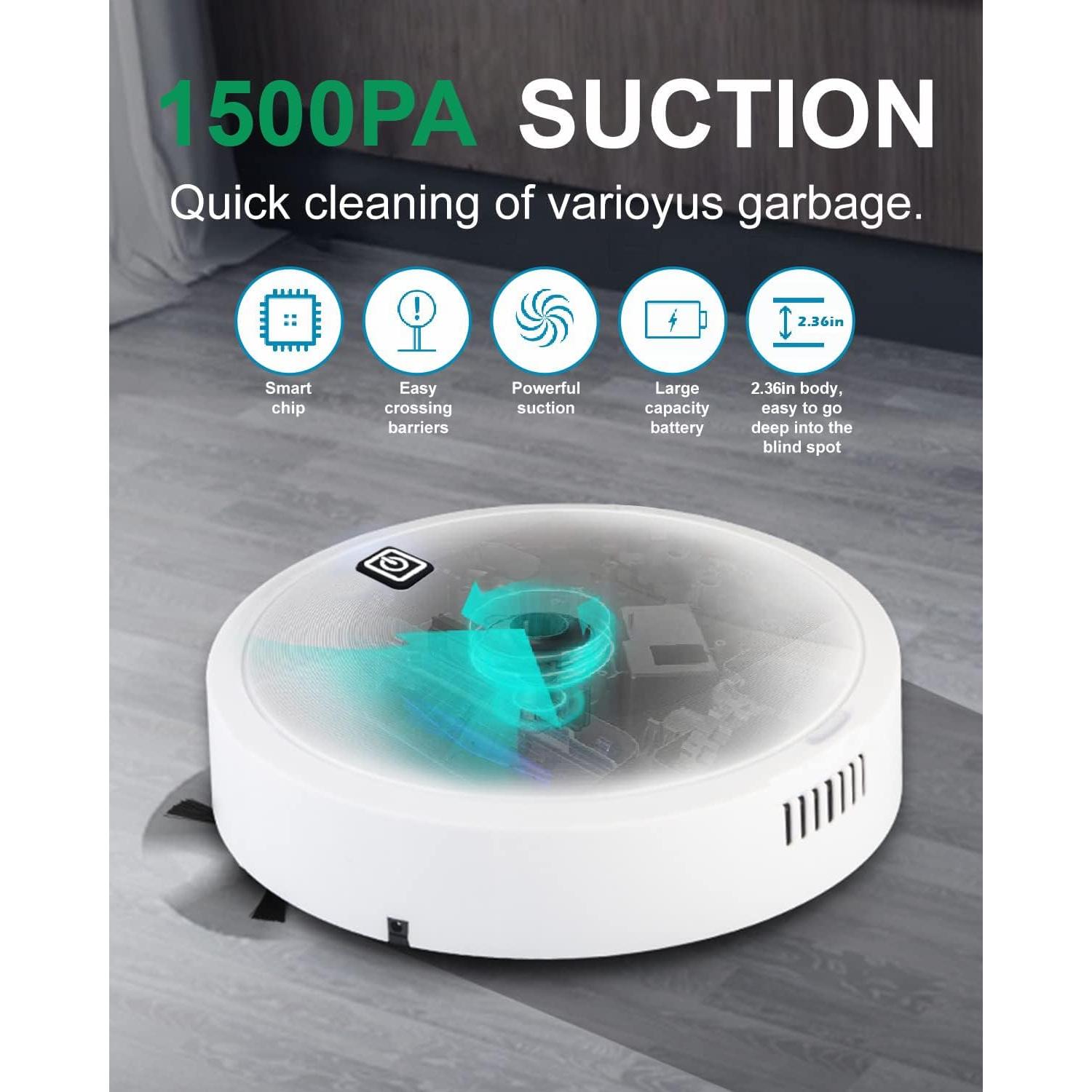 Aspiradora Robot GoEcobox 2 en 1 Blanca 1500Pa 90min