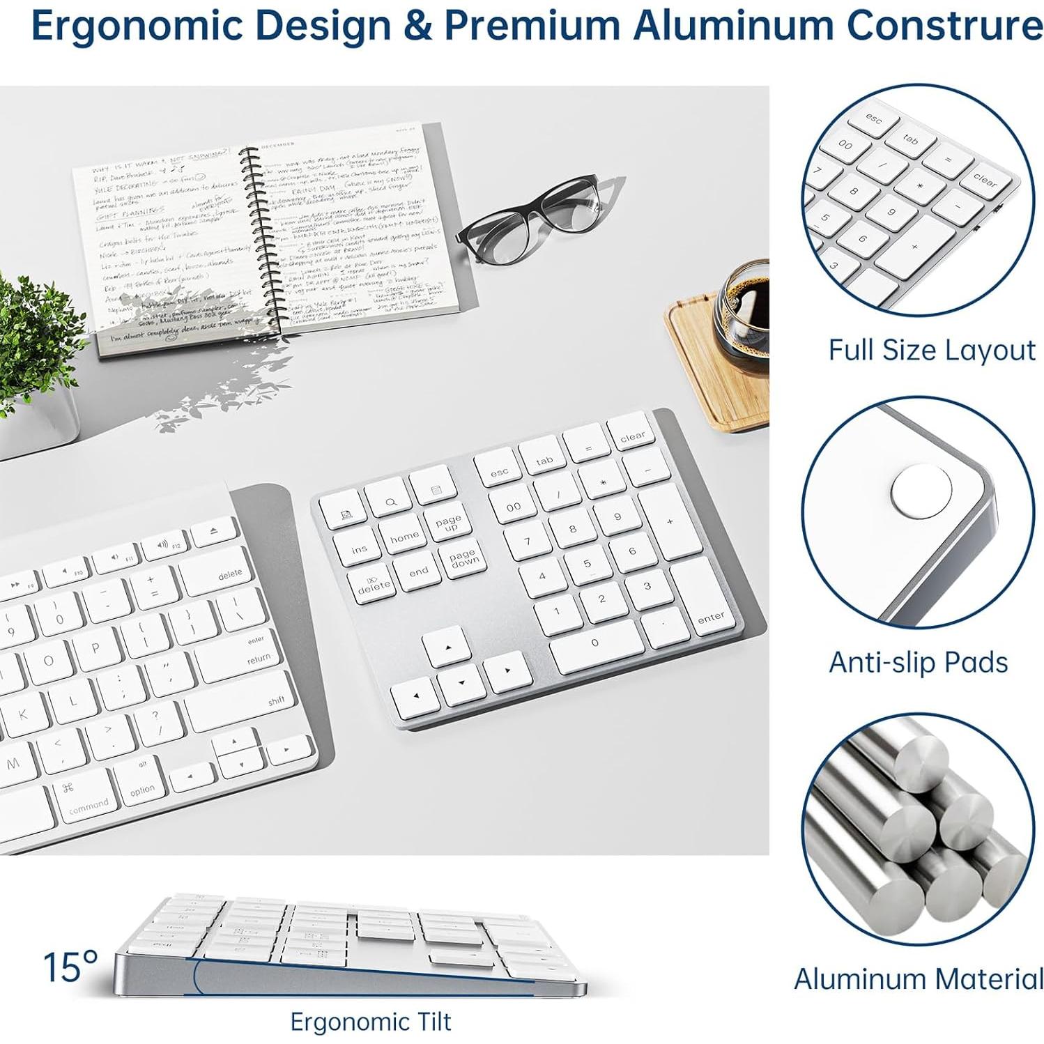 Teclado Numérico Bluetooth HoRiMe Slim Recargable 34 Teclas
