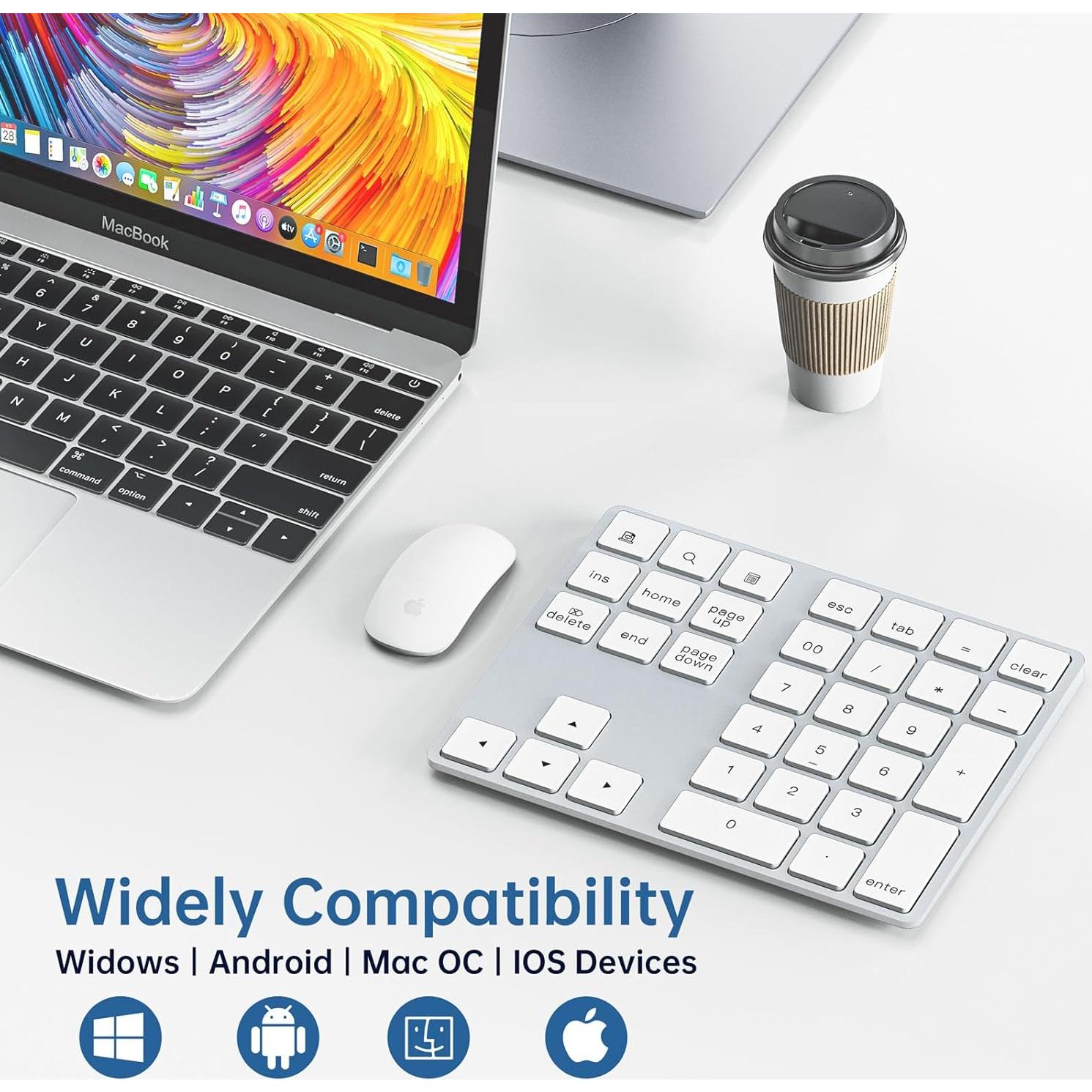 Teclado Numérico Bluetooth HoRiMe Slim Recargable 34 Teclas