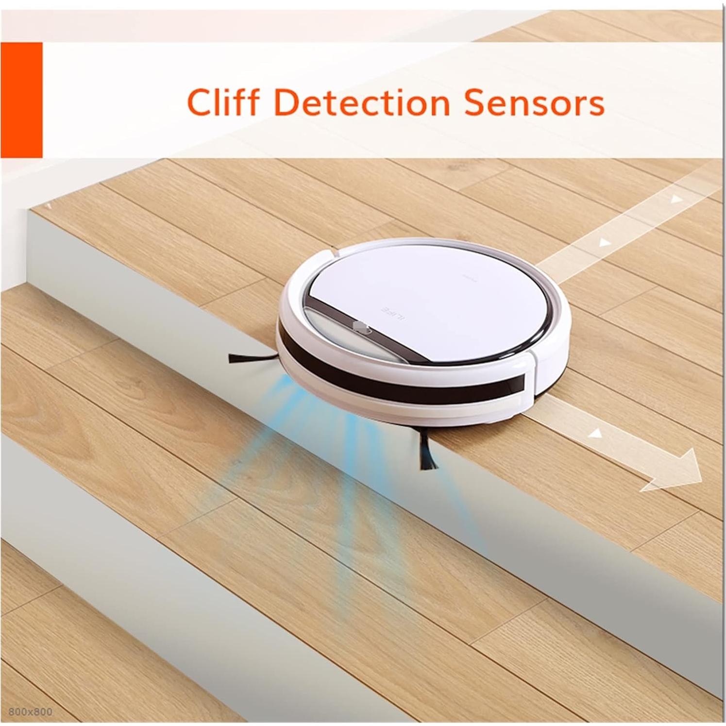 KANGYEBAIHUODIAN Robot Vacuum Cleaner Household Sweeping Machine,Automatic Recharge,Cleaning Appliances,Electric Sweeper (Color : White, Plug Type : EU)