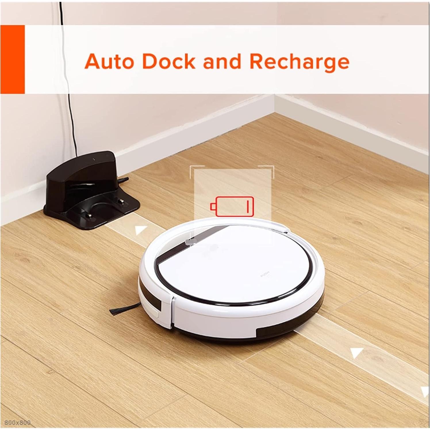 KANGYEBAIHUODIAN Robot Vacuum Cleaner Household Sweeping Machine,Automatic Recharge,Cleaning Appliances,Electric Sweeper (Color : White, Plug Type : EU)
