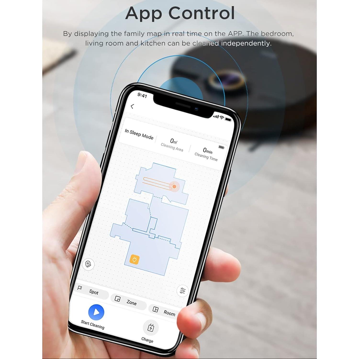 Aspiradora Robot Rwlre 4000Pa Succión 5200mAh Control App