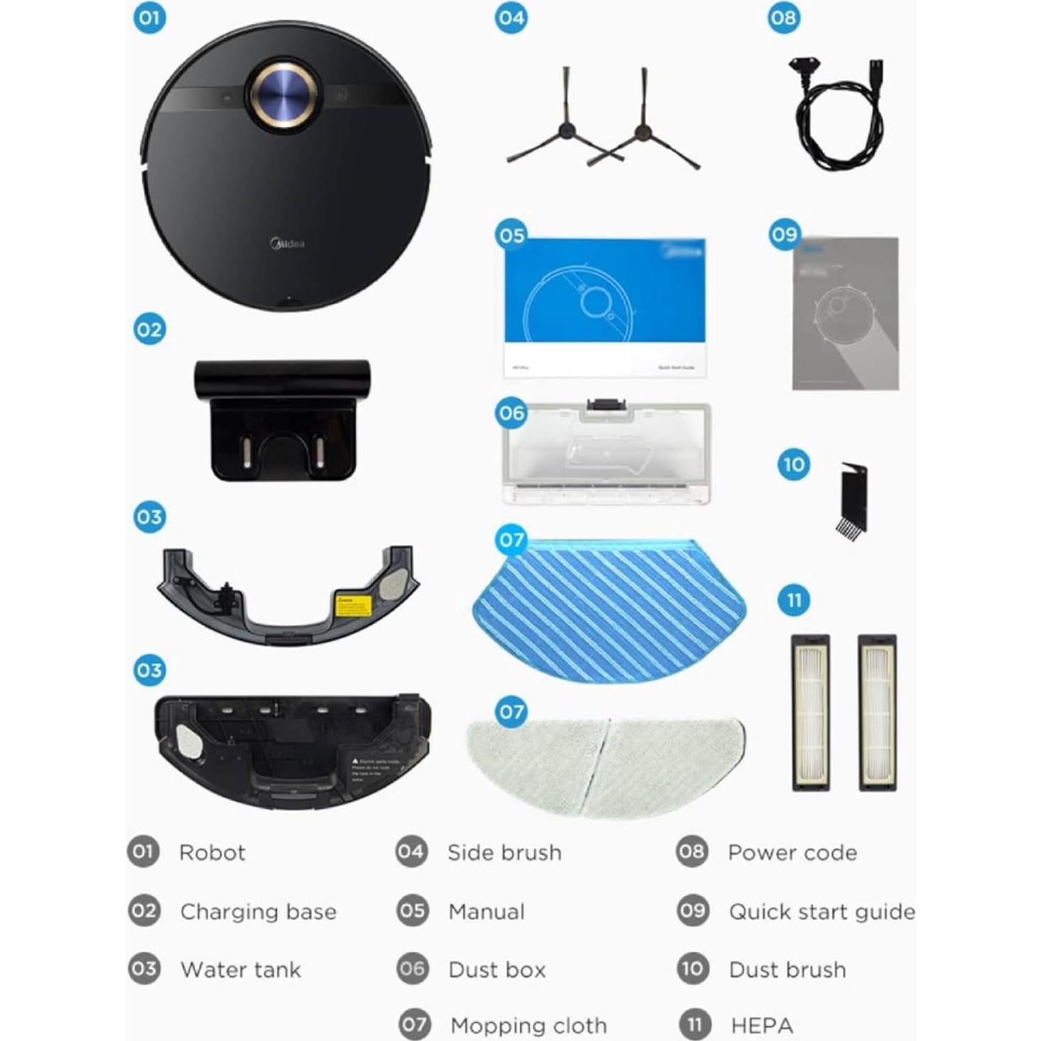 Aspiradora Robot Rwlre 4000Pa Succión 5200mAh Control App