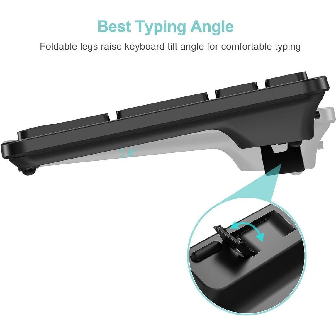 Teclado Inalámbrico Arteck USB 2.4G Completo con Numérico