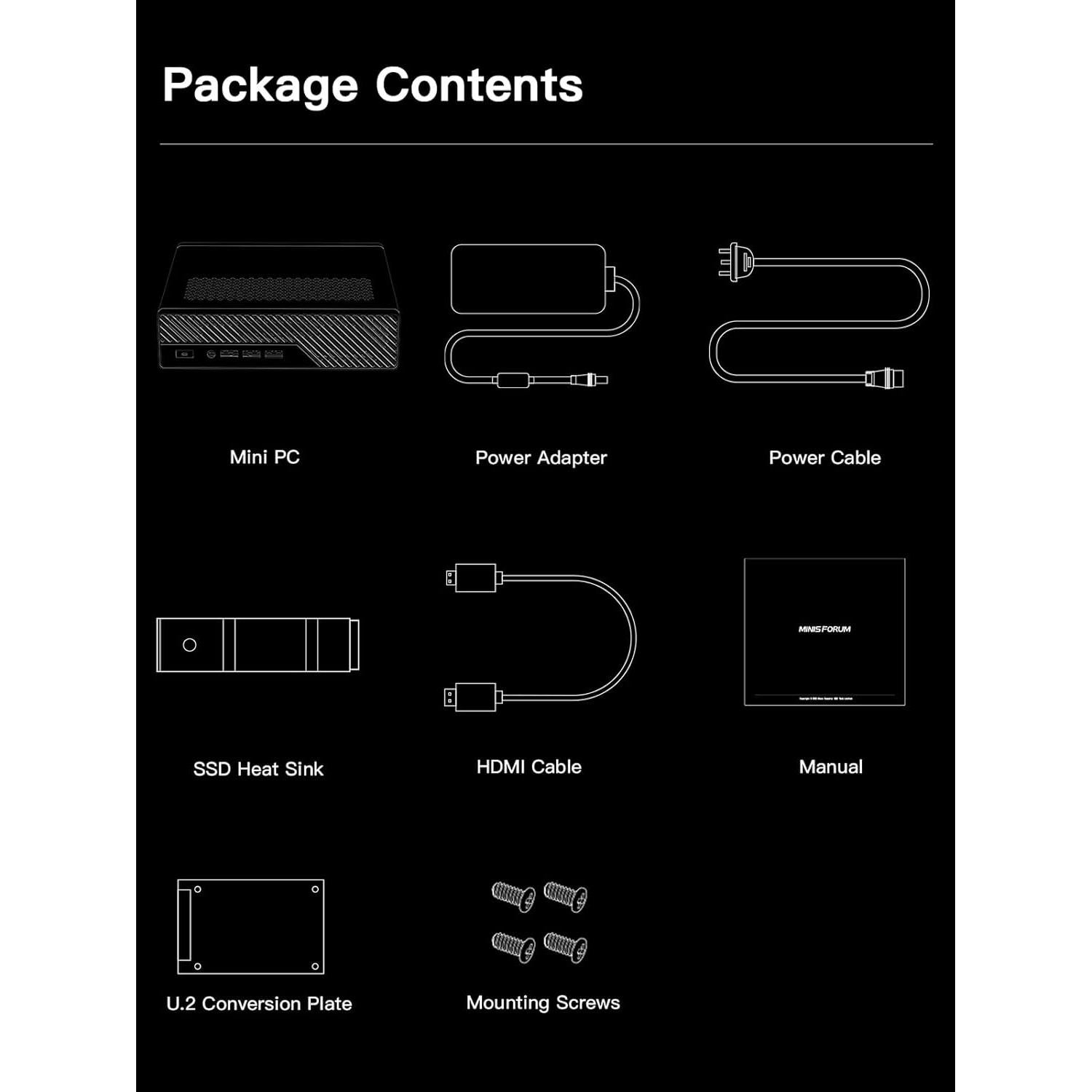 MINISFORUM MS-01 Mini PC Core i9-13900H 2xUSB4 1xHDMI
