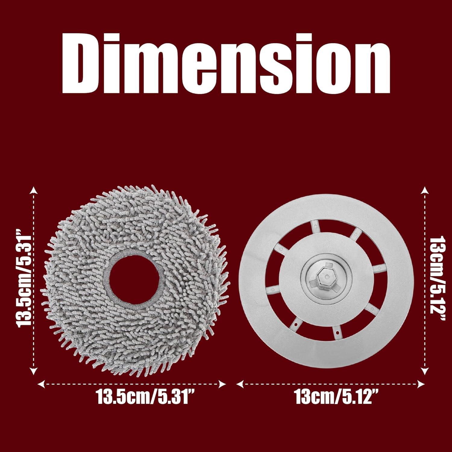 8Pcs Microfiber Mop Cloth & Mop Tray Compatible with Roborock Q Revo Vacuum Cleaner, Washable Mop Pad Replacement Accessories Cloth Holder Mount Spare Parts