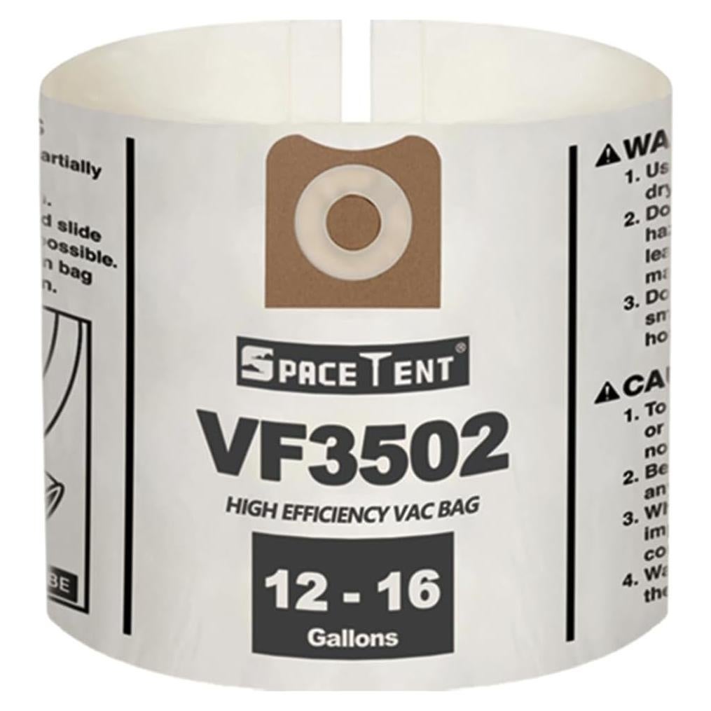Bolsas de Reemplazo RIDGID VF3502 para Aspiradoras 12-16 Gal