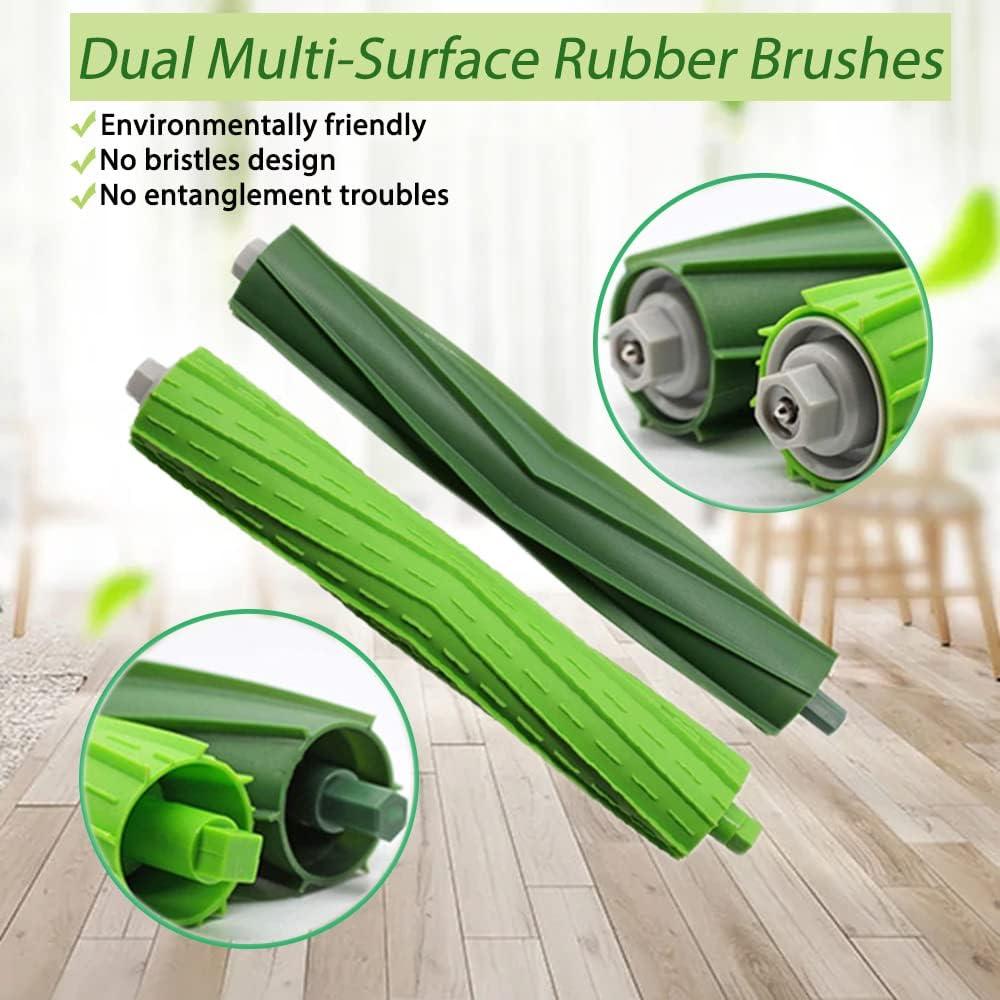 Kit de Repuestos iRobot Roomba E5 E6 i3 i4 i7 i8 - 1 Juego de Cepillos y 6 Filtros HEPA