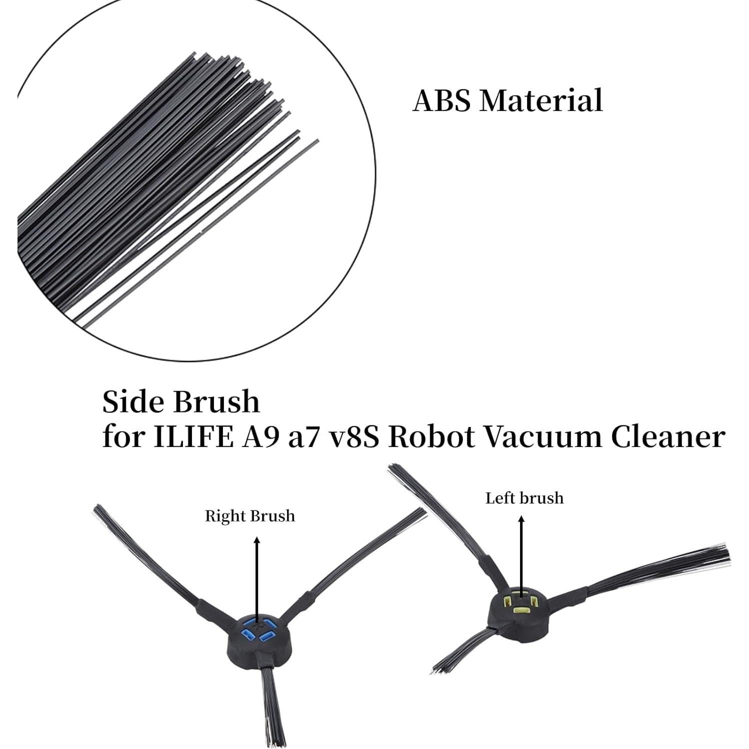 Cepillos Laterales AUNMAS para Aspiradora ILIFE a7 v8S - 2 Piezas