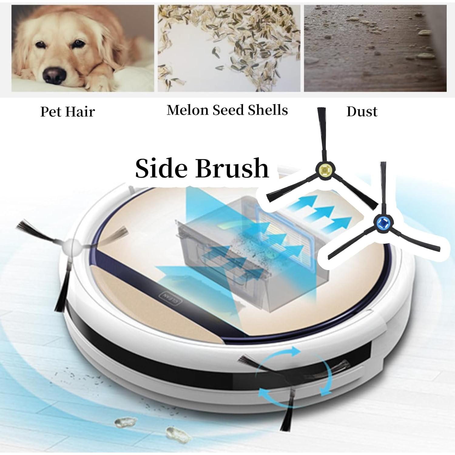 Cepillos Laterales AUNMAS para Aspiradora ILIFE a7 v8S - 2 Piezas