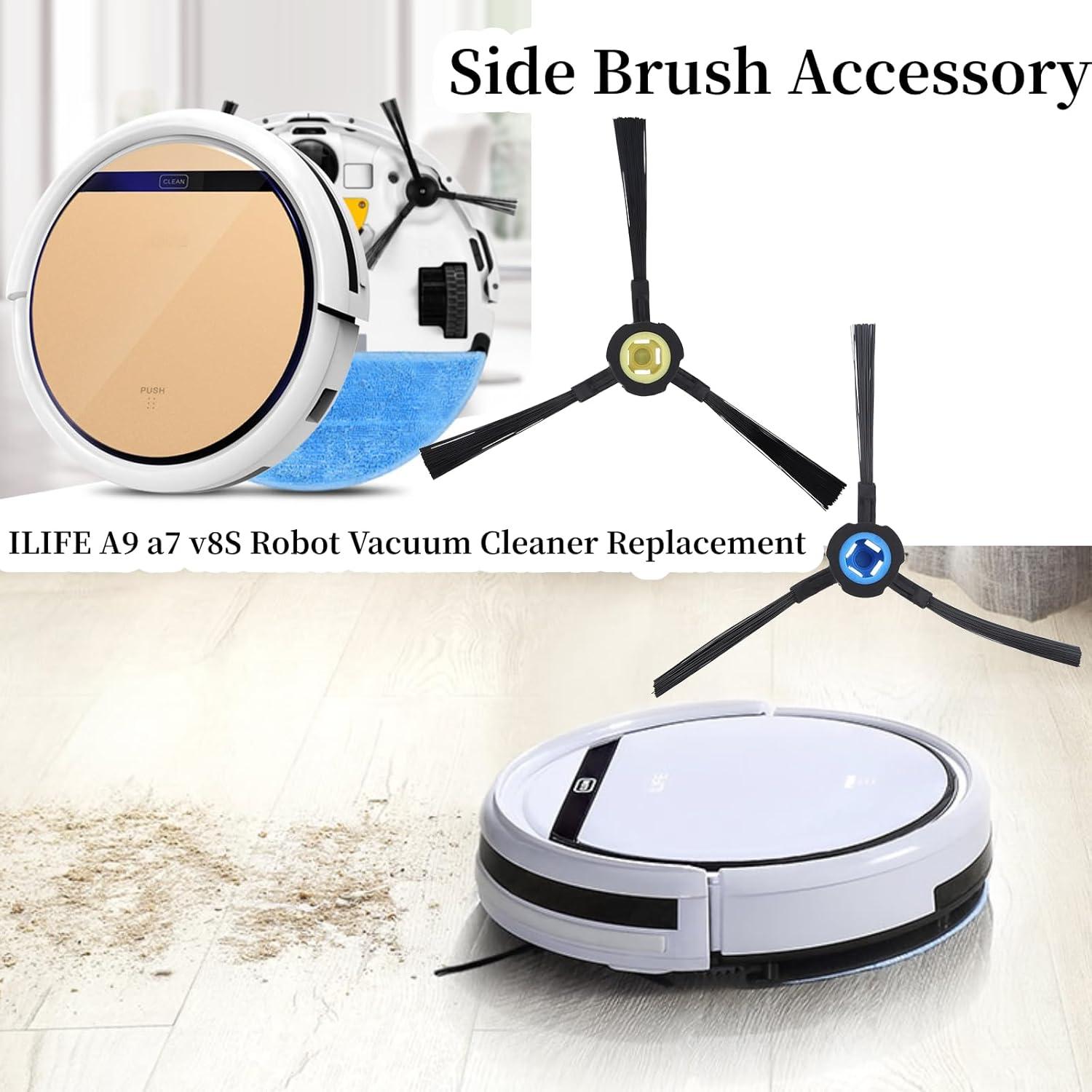 Cepillos Laterales AUNMAS para Aspiradora ILIFE a7 v8S - 2 Piezas