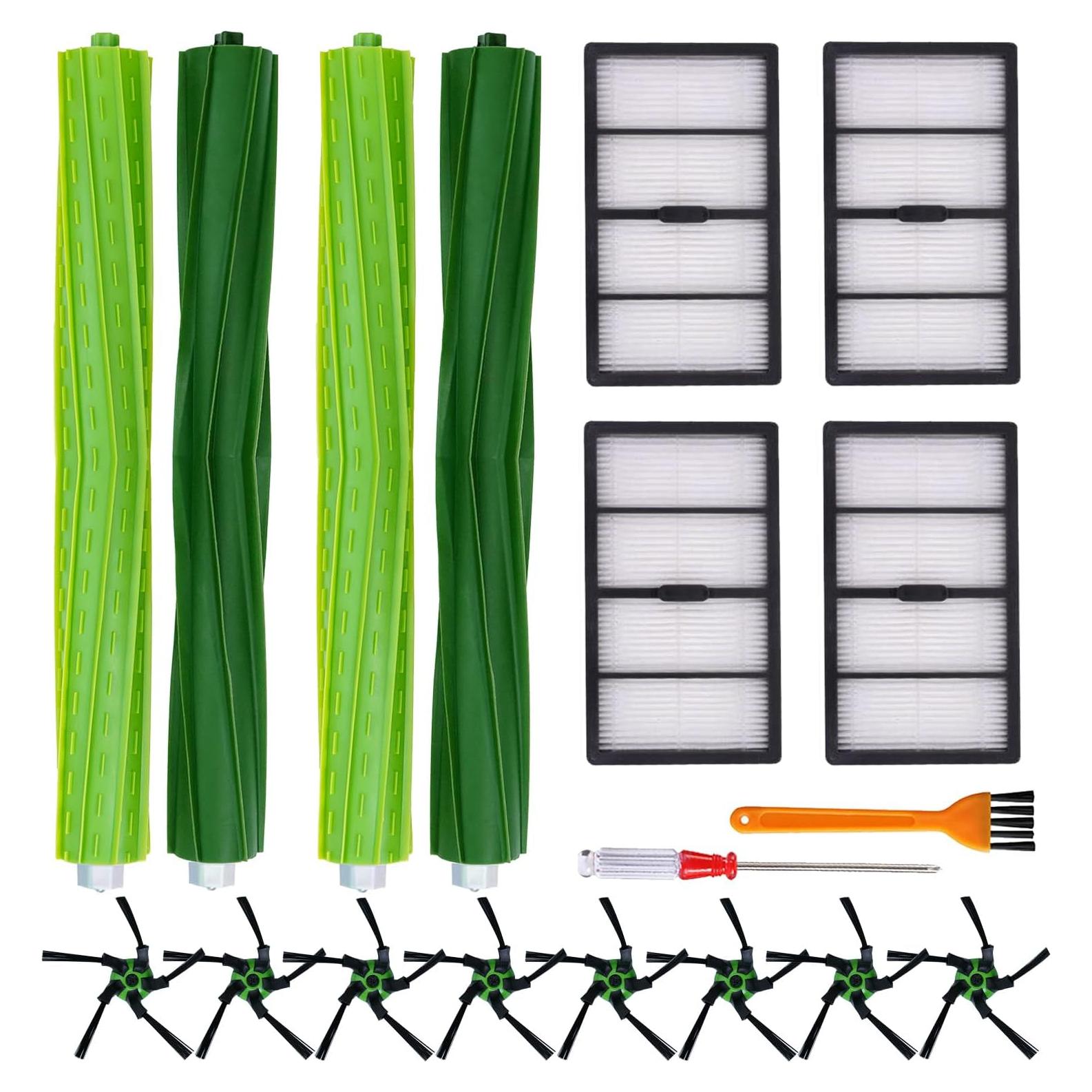 2 Juegos de Cepillos de Goma Yumixily para iRobot Roomba S9