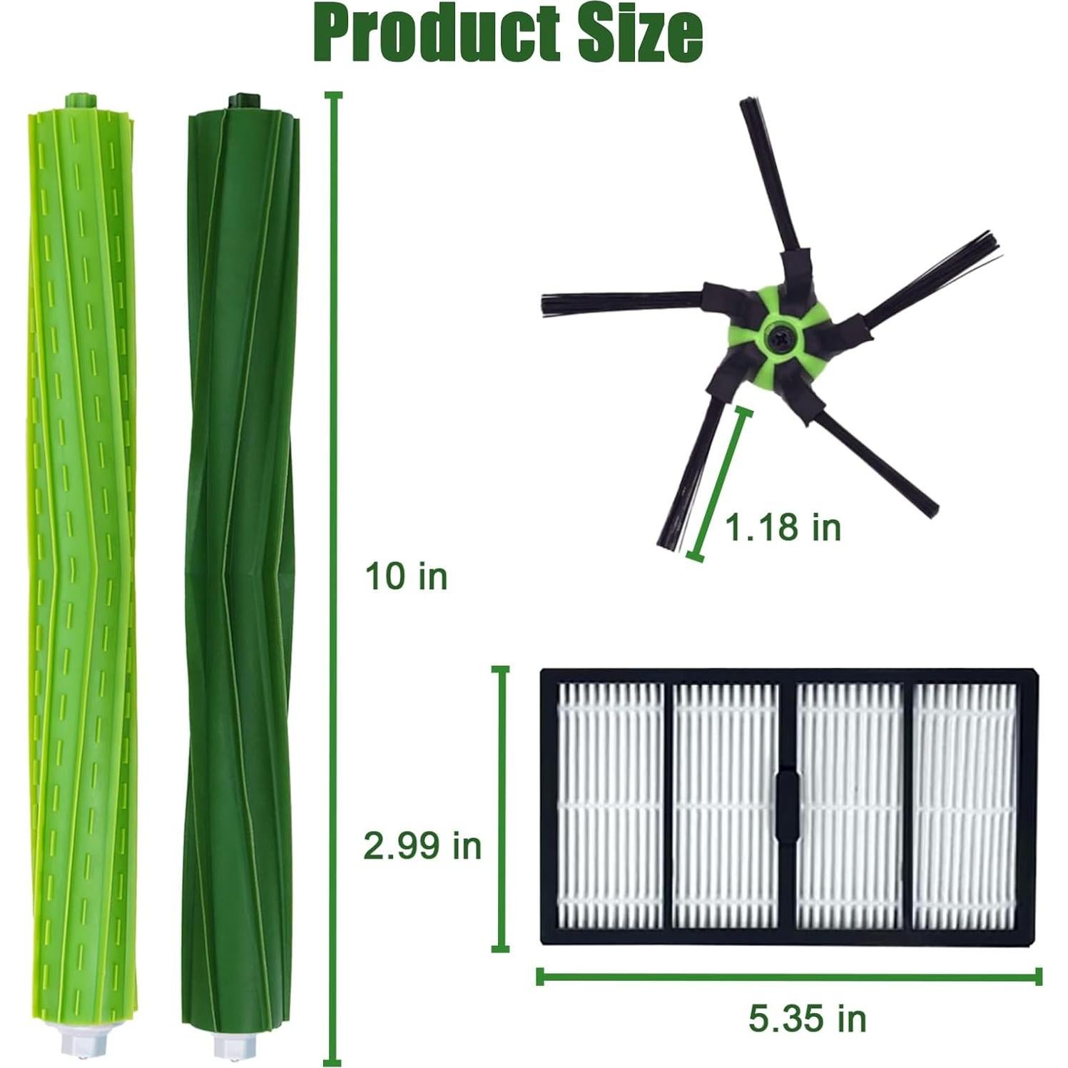 2 Juegos de Cepillos de Goma Yumixily para iRobot Roomba S9