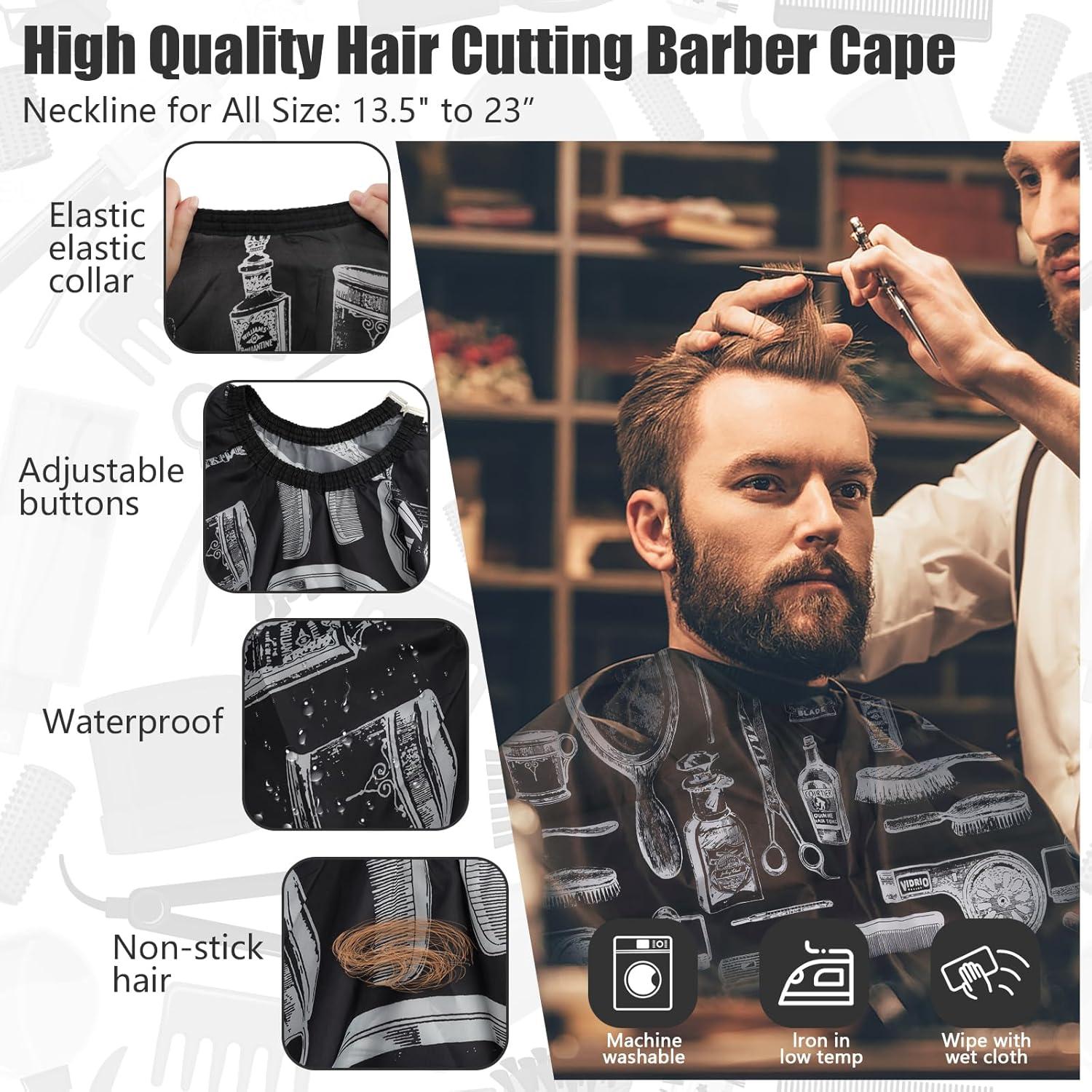 Capa de Corte NICEMOVIC 10 en 1 con Accesorios de Barbero