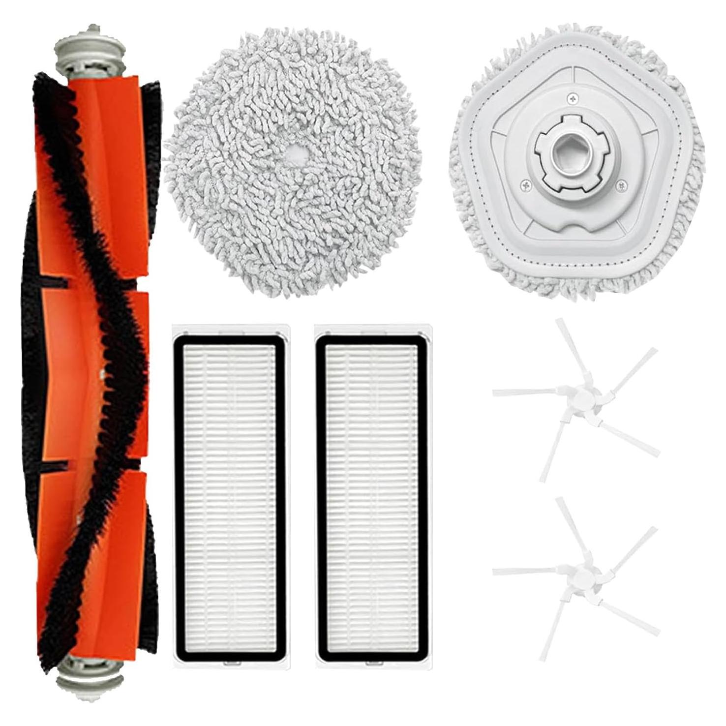 Kit de Repuestos para Aspiradora Robot Dreametech W10 Pro - 1 Cepillo Principal, 2 Laterales, 2 Filtros HEPA, 2 Paños de Mopa