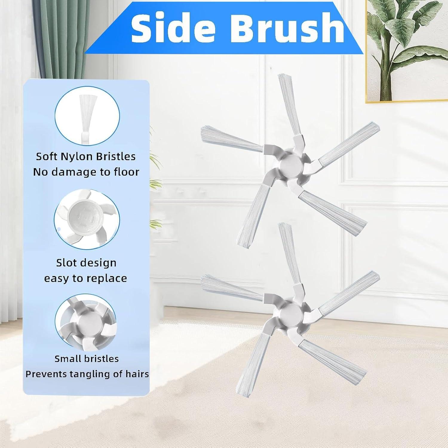 Kit de Repuestos para Aspiradora Robot Dreametech W10 Pro - 1 Cepillo Principal, 2 Laterales, 2 Filtros HEPA, 2 Paños de Mopa