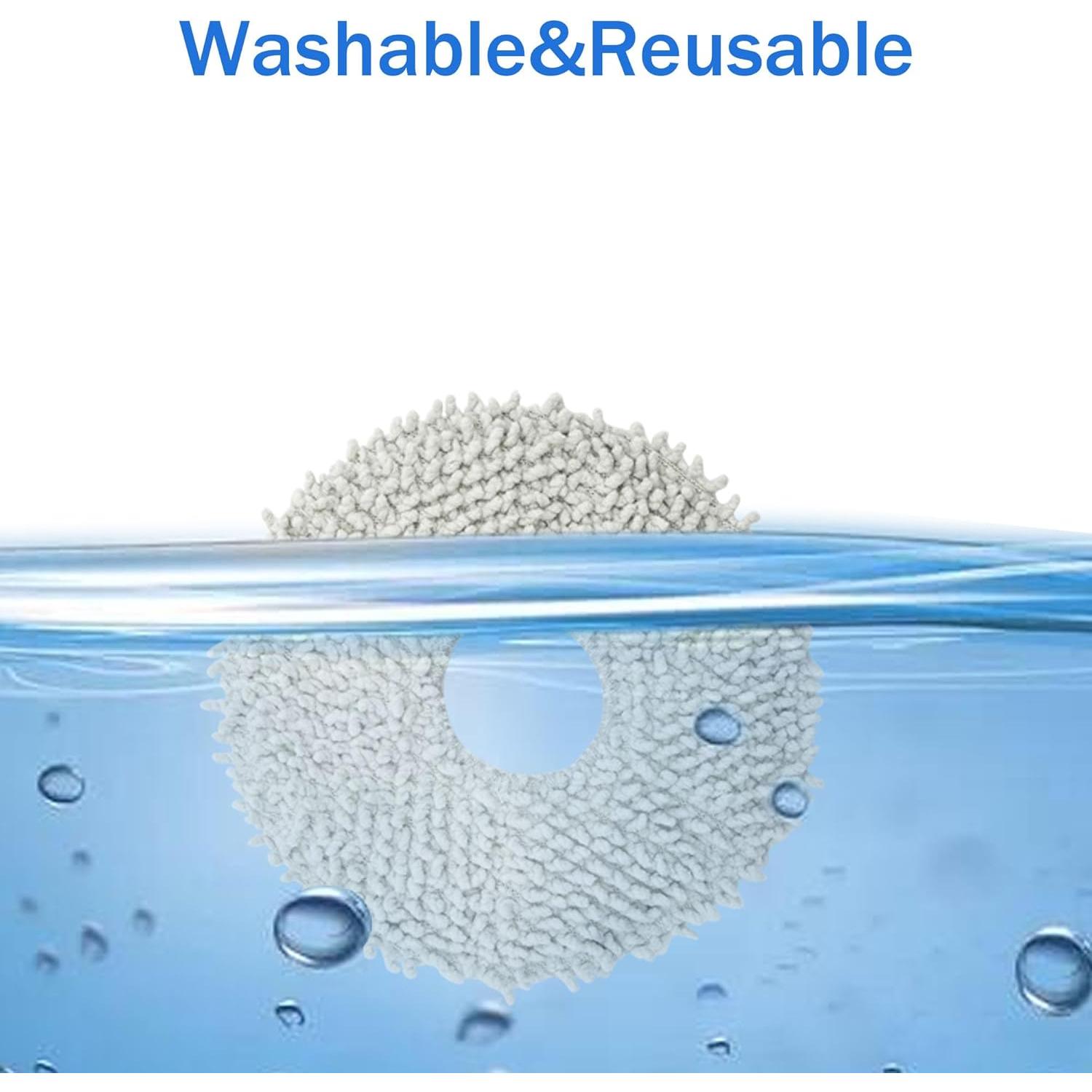 Accessories Kit for ECOVACS DEEBOT T30S / T30S Care / T30S AI Care/Yeedi M12 PRO+ Robot Vacuum Robot Vacuum and Mop, Main Brush, Side Brushes, HEPA Filters, Mop Pads, Dust Bags Replacement Parts