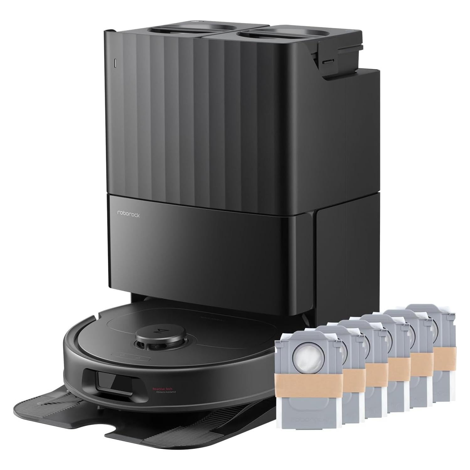 roborock QV 35A Robot Vacuum and Mop with 6 Packs Disposable Dust Bags