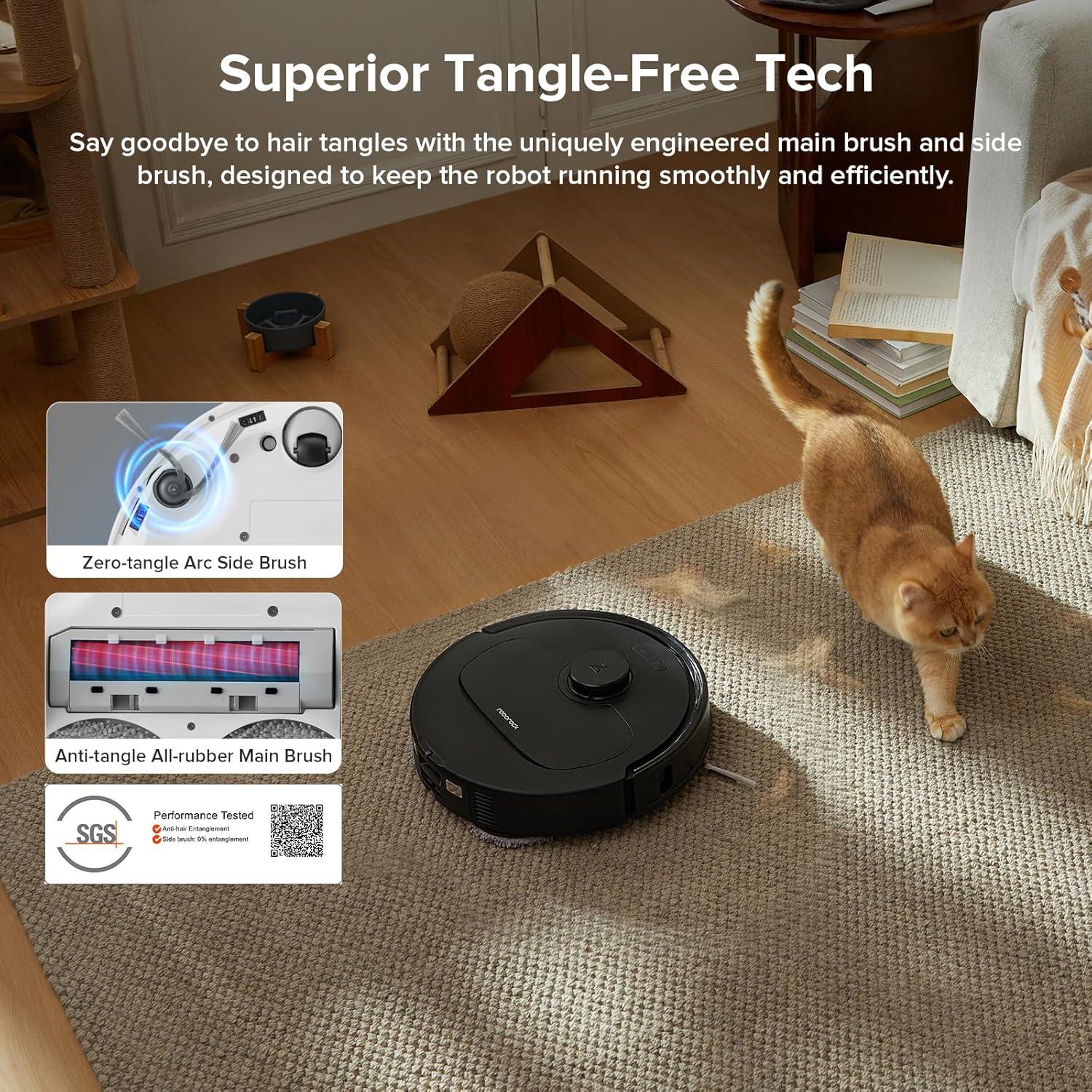 roborock QV 35A Robot Vacuum and Mop with 6 Packs Disposable Dust Bags