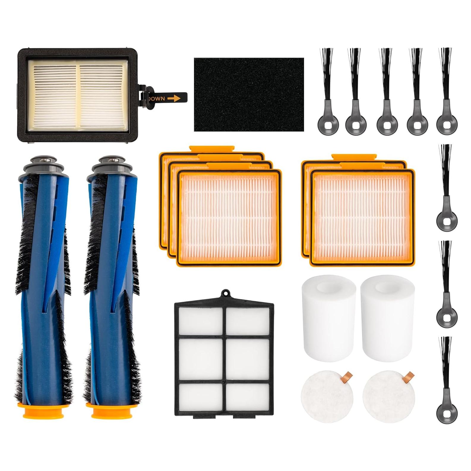 Kit de Accesorios BlueStars para Aspiradora Robot Shark AI AV2501S - 2 Cepillos + 8 Laterales + Filtros