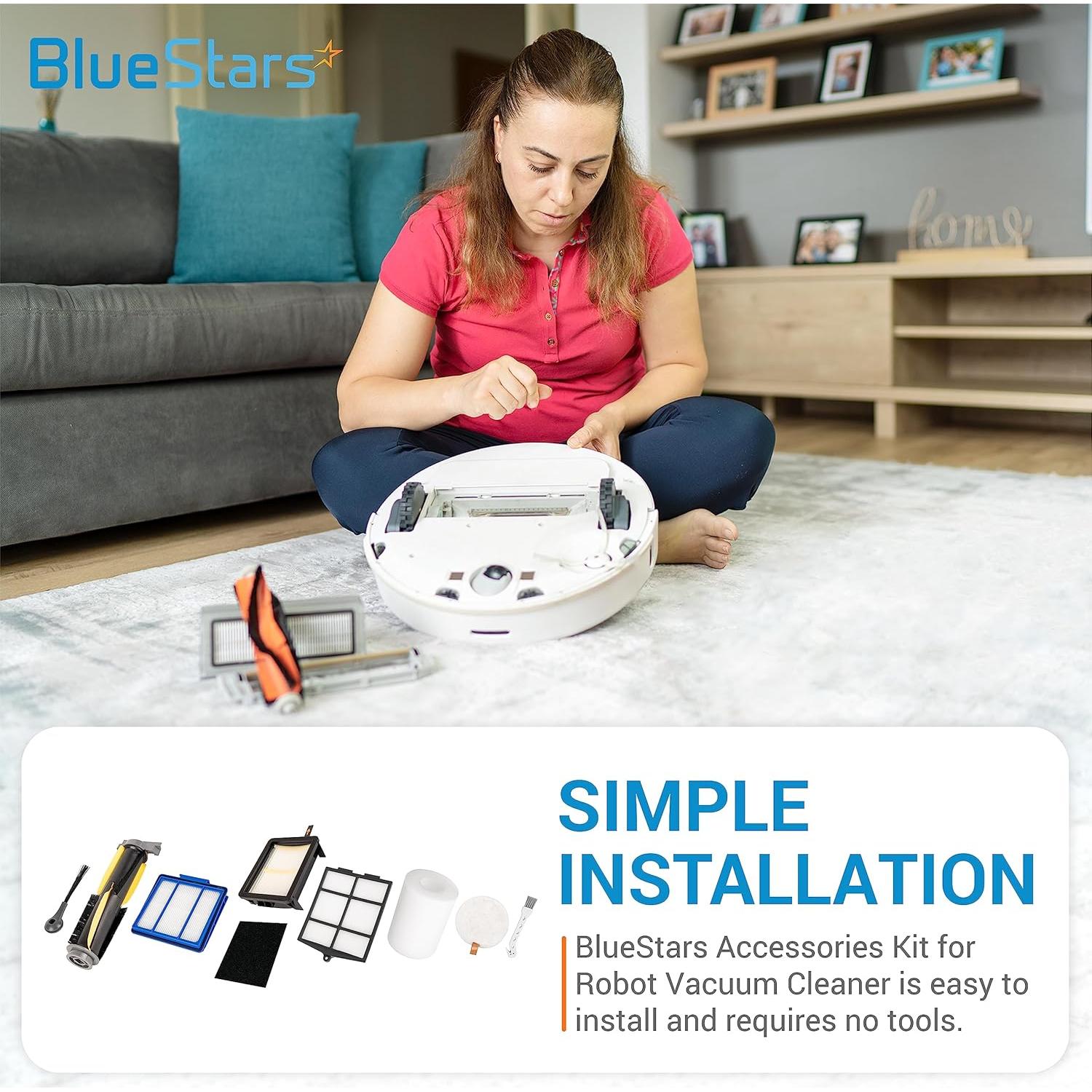 Kit de Accesorios BlueStars para Aspiradora Robot Shark AI AV2501S - 2 Cepillos + 8 Laterales + Filtros