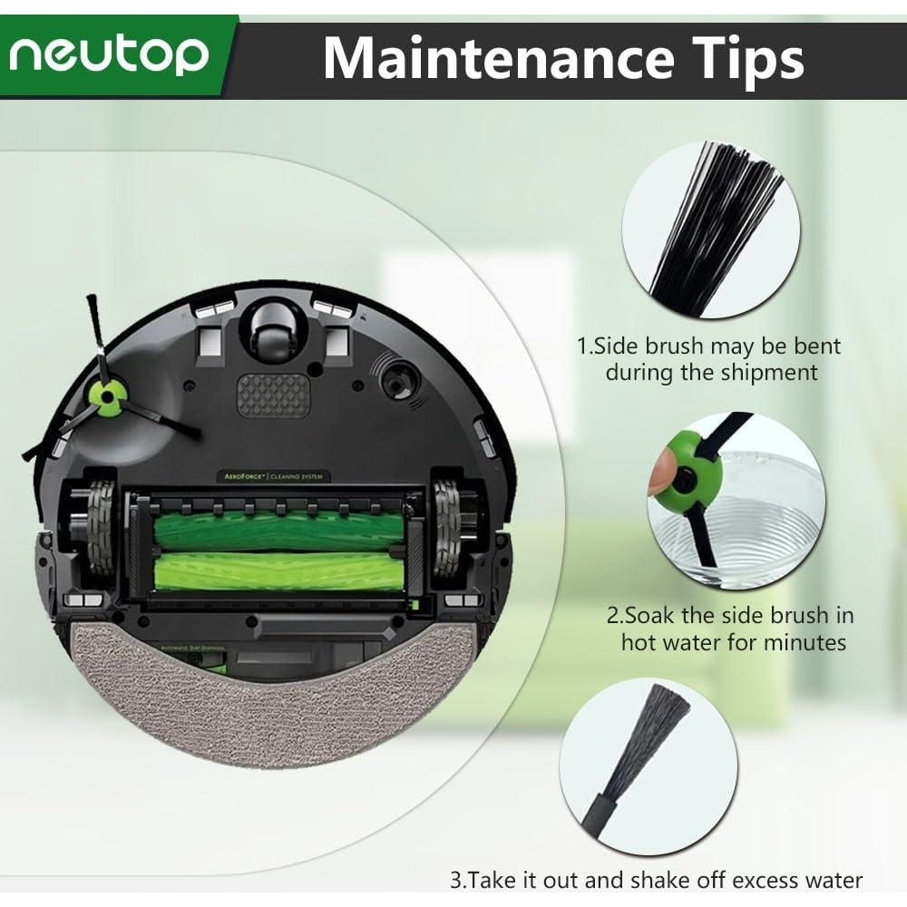 Cepillos Laterales Neutop para iRobot Roomba e/i/j - 9 Piezas