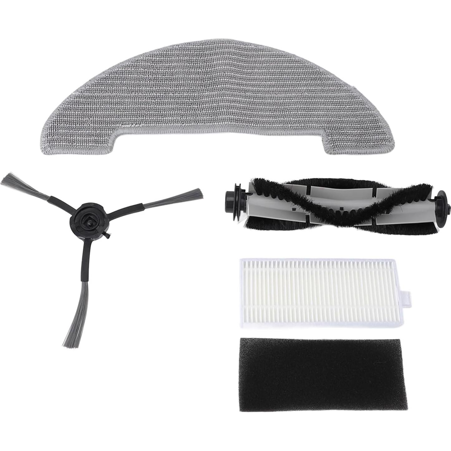 AUNMAS Replacement Parts Kit, 1 Main Brush 4 Side Brushes 4 Filters 4 Mop Pads, Compatible with Nimble T7 T8 Robotic Vacuum Cleaner