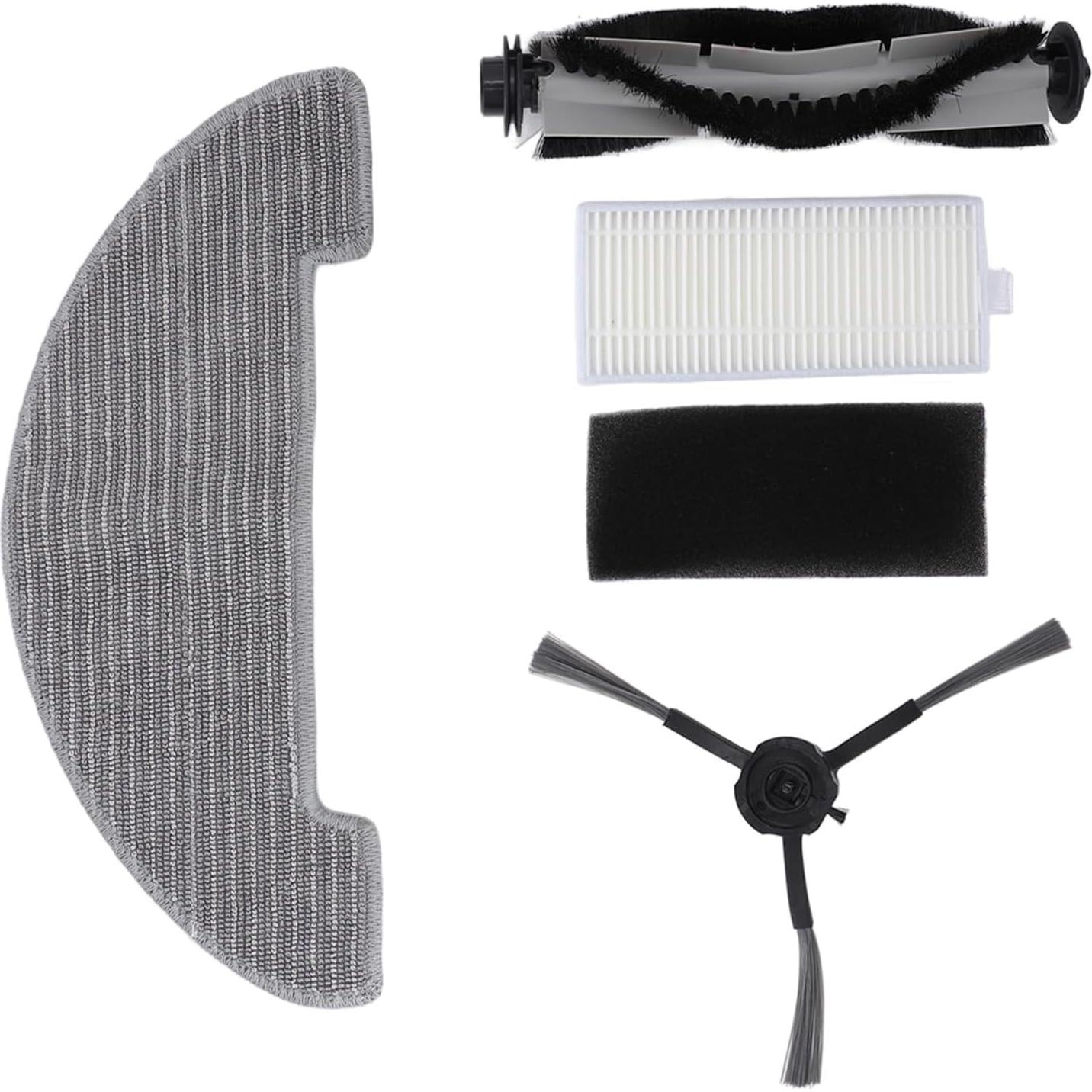 AUNMAS Replacement Parts Kit, 1 Main Brush 4 Side Brushes 4 Filters 4 Mop Pads, Compatible with Nimble T7 T8 Robotic Vacuum Cleaner