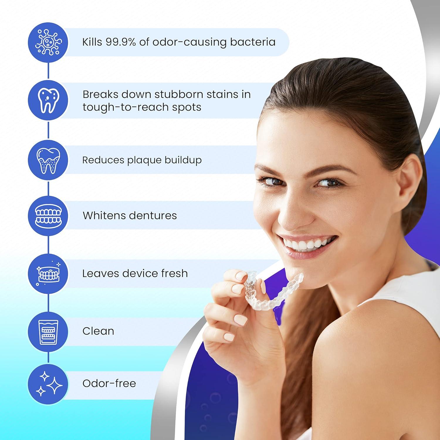 Limpiador de Dispositivos Dentales Bastion 180 Tabletas Efervescentes