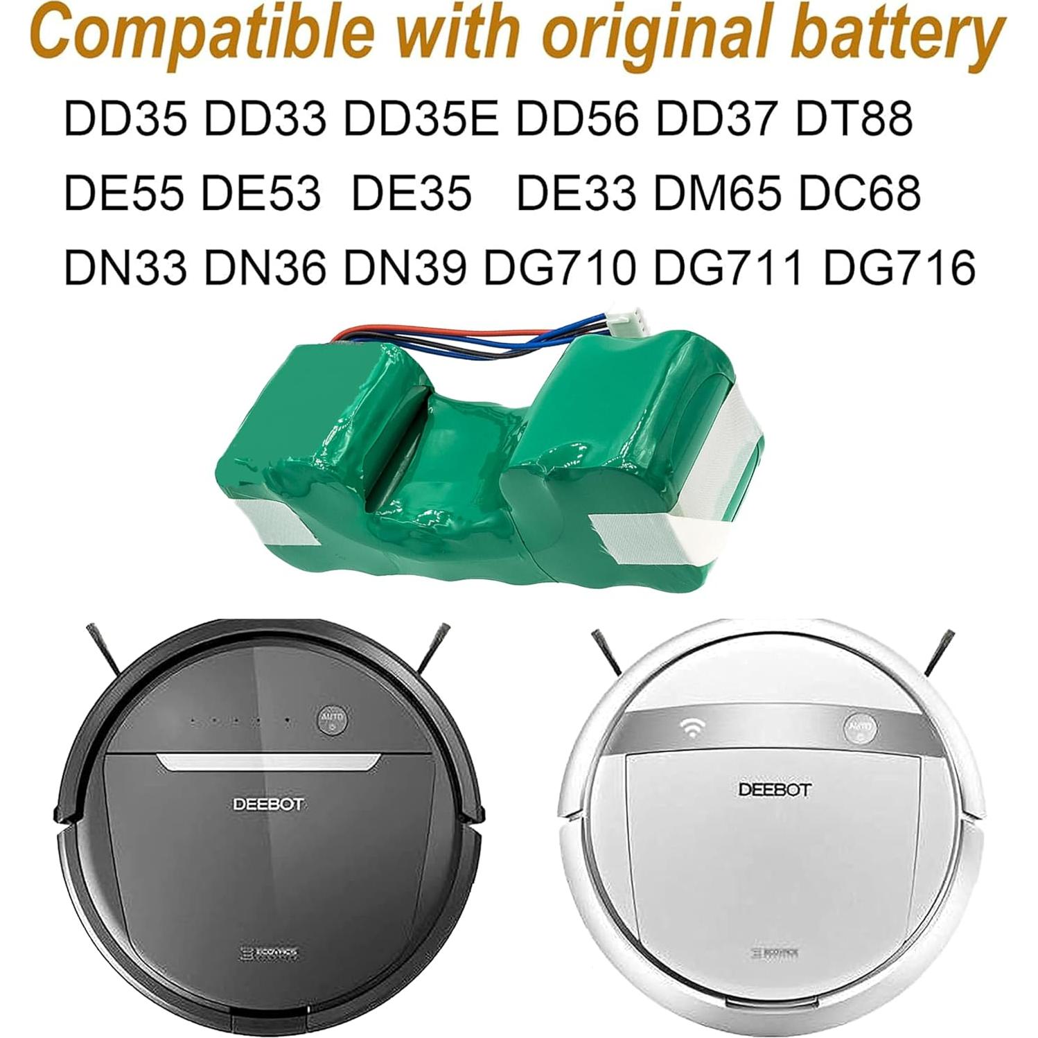 Batería de Aspiradora Robot DM88 12V 3000mAh Compatible Deebot