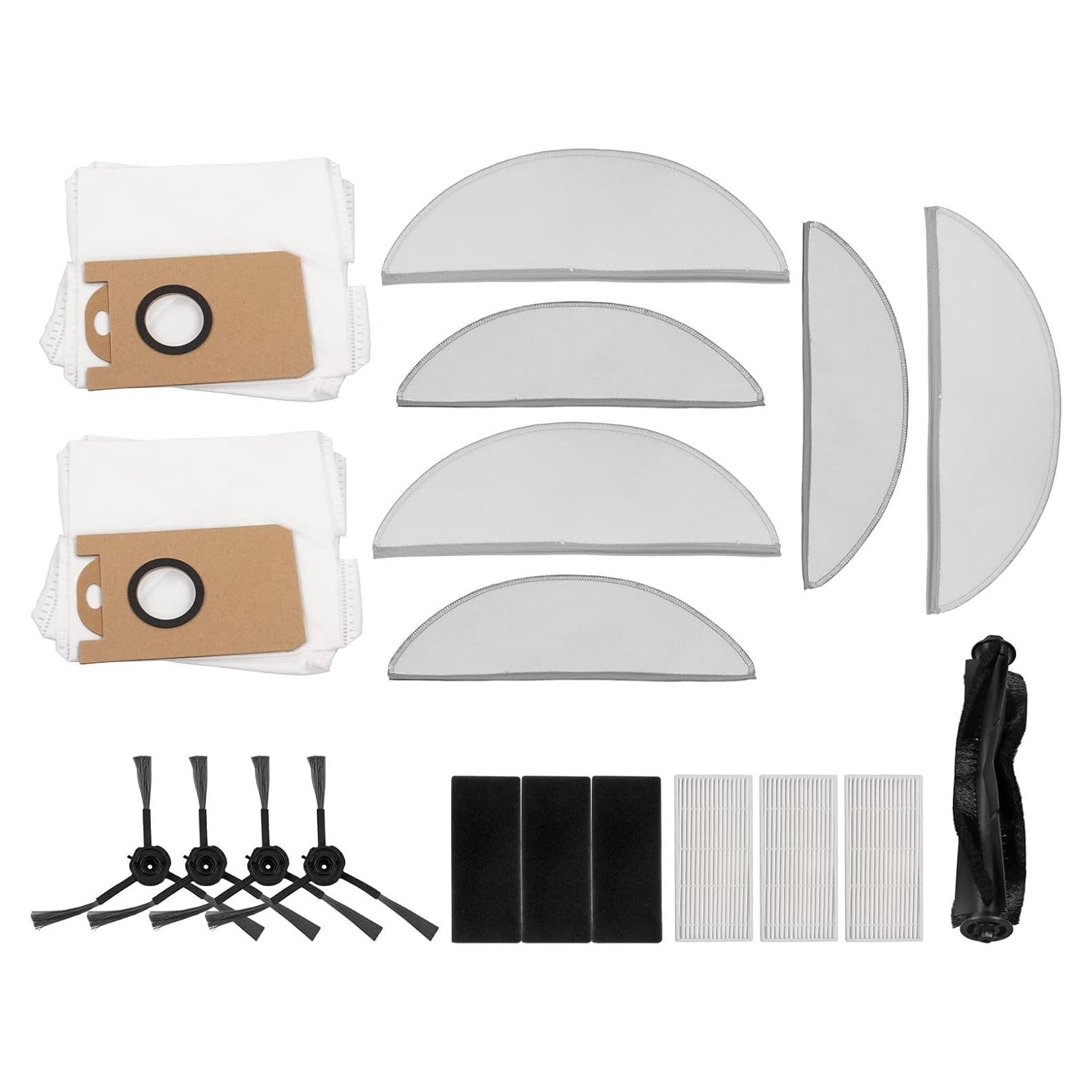 Kit de Accesorios para Aspiradora Robótica Tnfeeon R1 - 4 Cepillos, 3 Filtros, 2 Bolsas