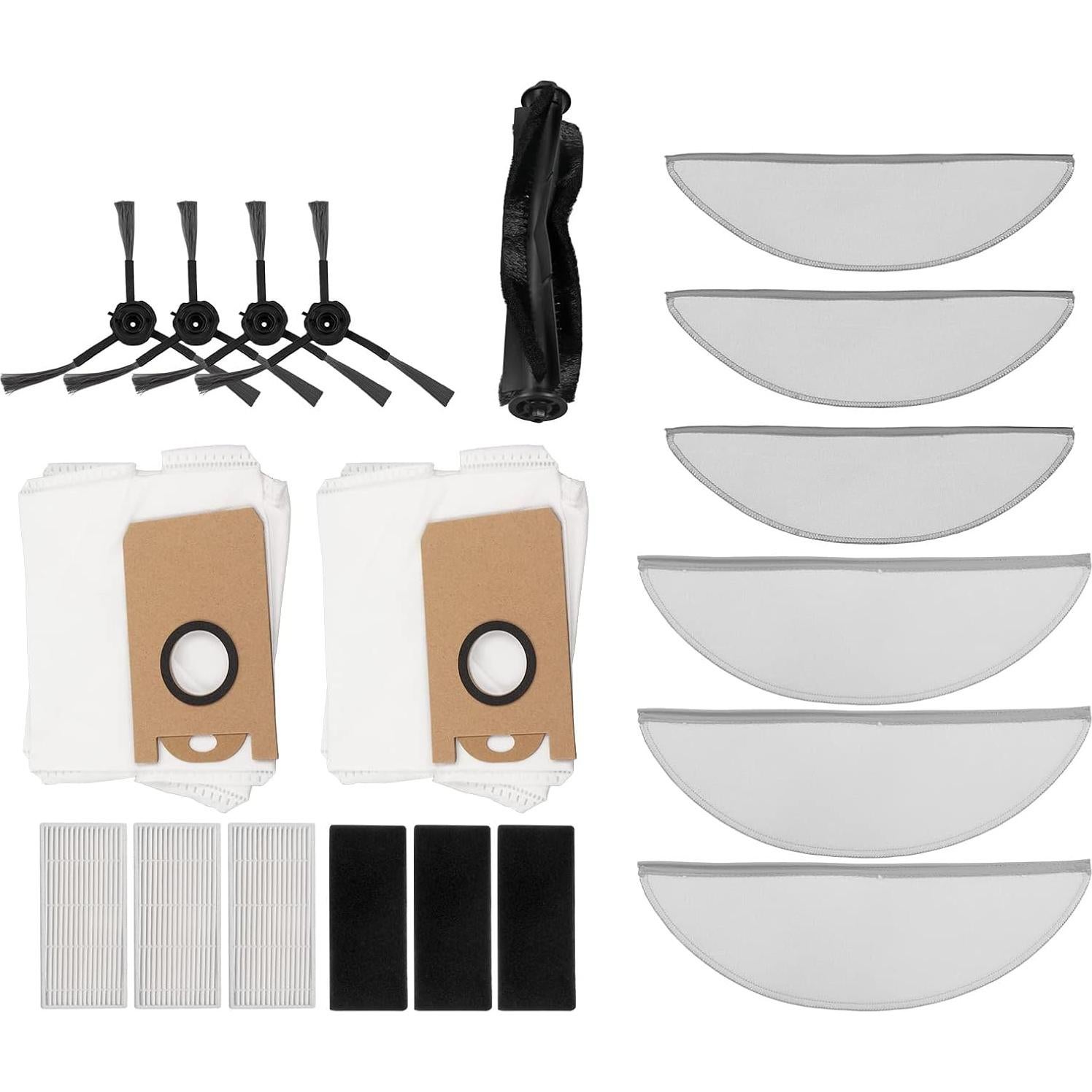Kit de Accesorios para Aspiradora Robótica Tnfeeon R1 - 4 Cepillos, 3 Filtros, 2 Bolsas