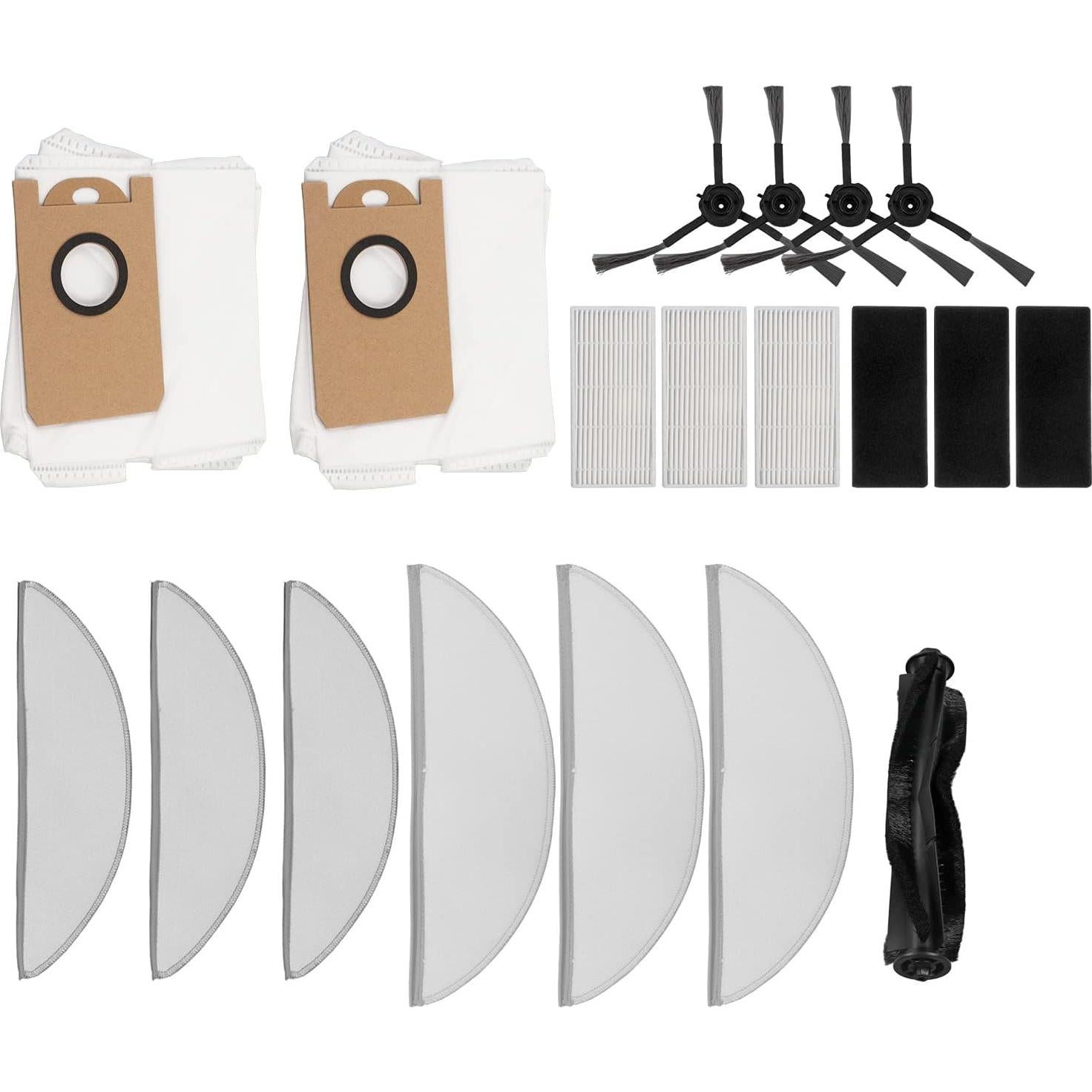 Kit de Accesorios para Aspiradora Robótica Tnfeeon R1 - 4 Cepillos, 3 Filtros, 2 Bolsas