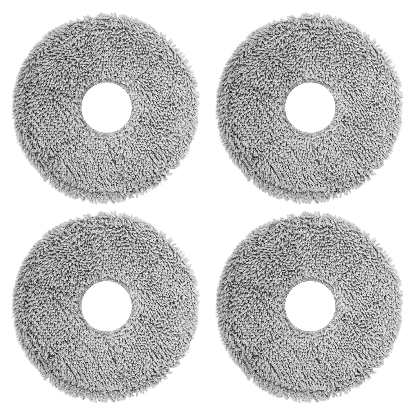 4 Pcs Replacement Mop Pads for iRobot Roomba Plus 405 Combo Robot/505 Combo Robot, for Dreame X40 Ultra Complete/L10s Pro Ultra Heat/X40 Master/L40 Ultra/L10s Ultra Gen 2 Robot Vacuum