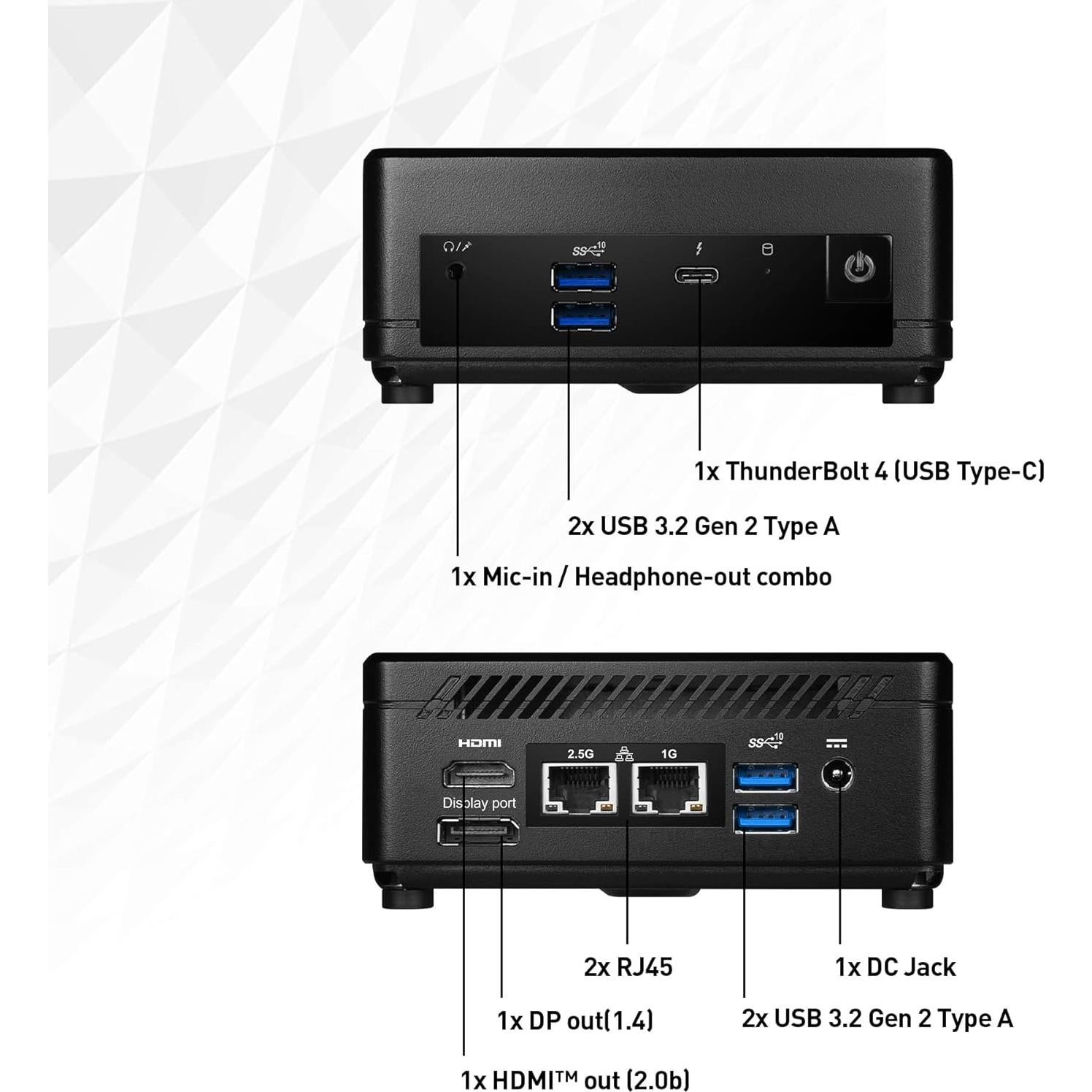 Mini PC MSI Cubi 5 i5-1235U 0.7L WiFi 6 BT 5.2 Negro