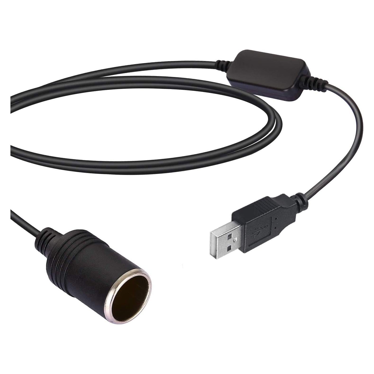 Adaptador USB a Mechero Faoyliye 30cm 12V 8W Cargador