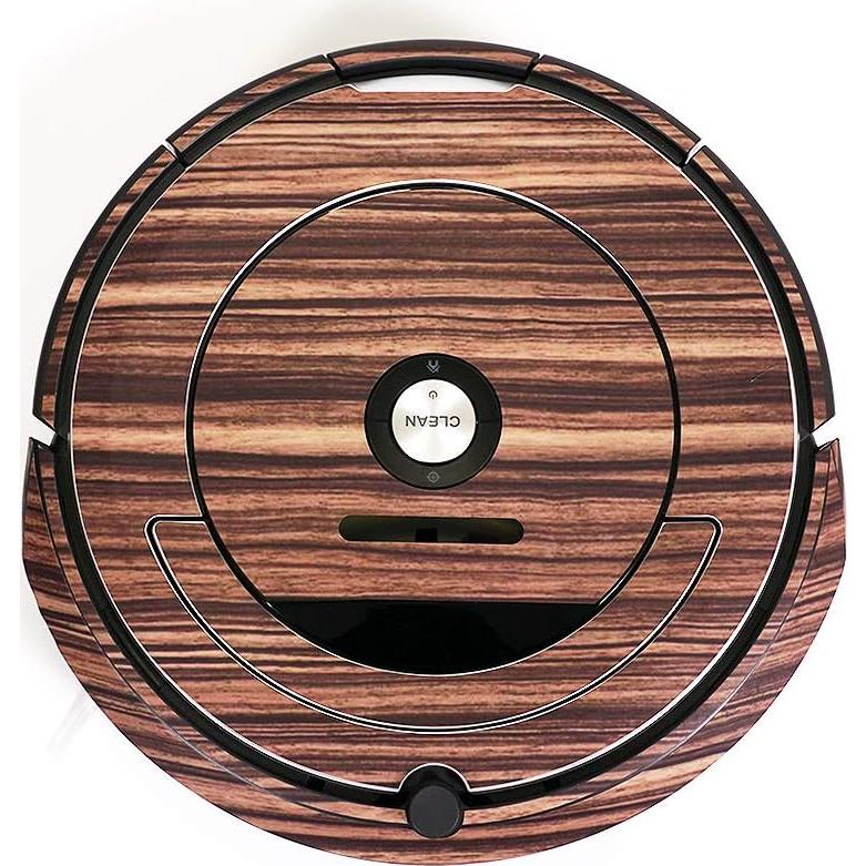 MightySkins Skin Compatible with iRobot Roomba 690 Robot Vacuum - Black Wood | Protective, Durable, and Unique Vinyl Decal wrap Cover | Easy to Apply, Remove, and Change Styles | Made in The USA
