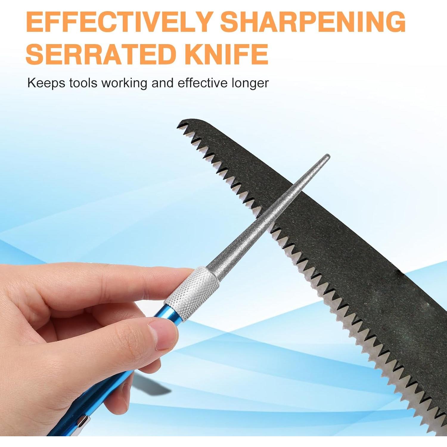 Afilador de herramientas de jardín 3PCS - Diamante doble cara y varilla