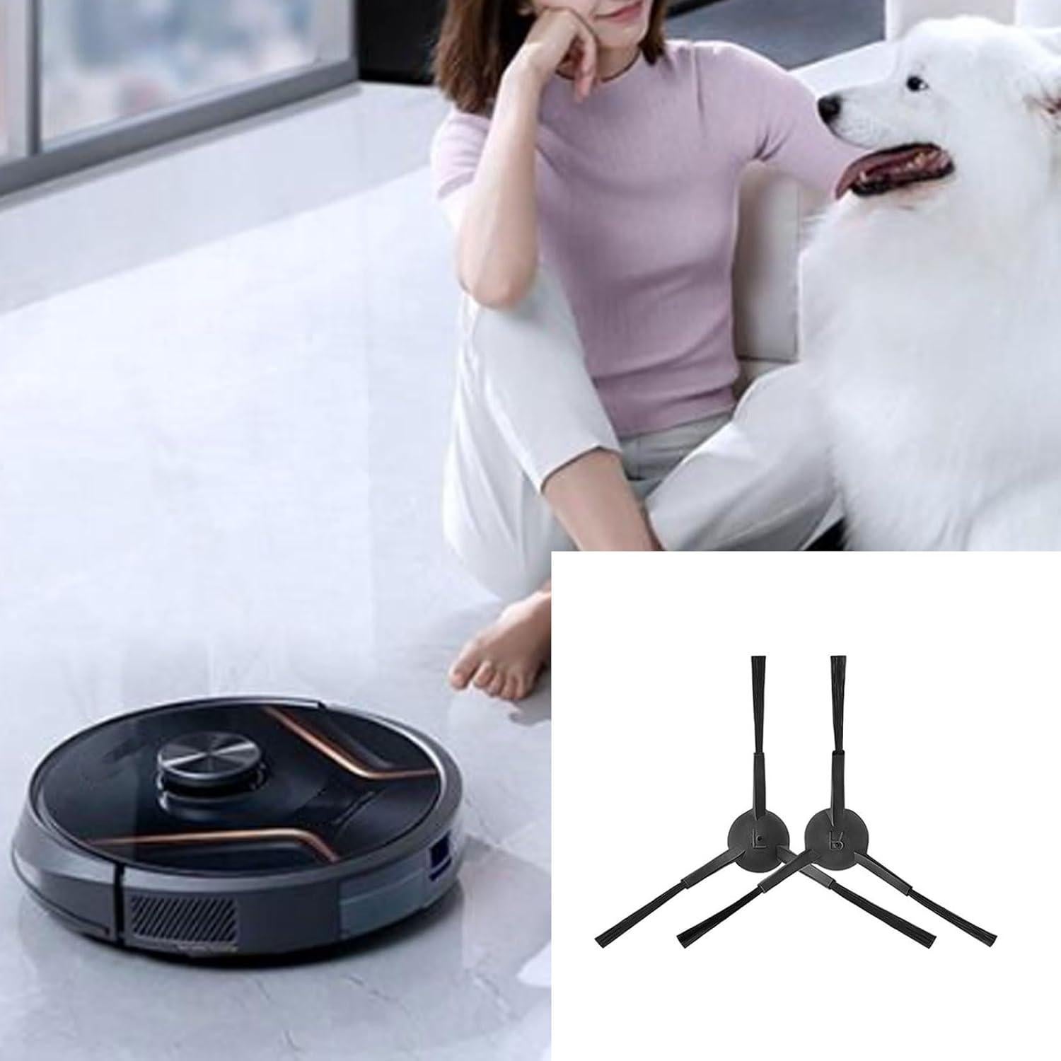 Side Brush, for Thamtu G11 Side Brush Accessories Cleaning Vacuum Parts Household Cleaning Tool Replacement Robot Vacuum Cleaner, As Picture Shown