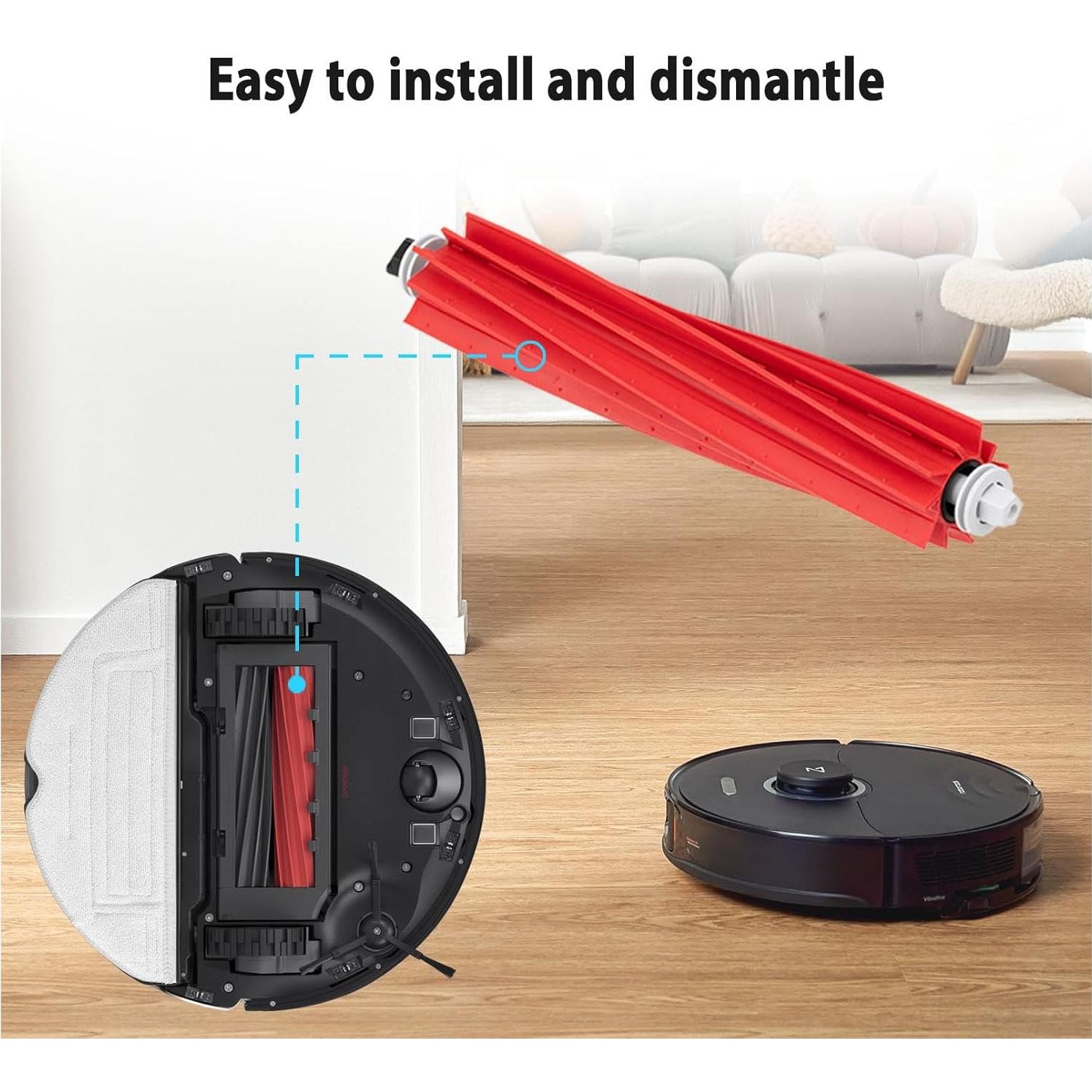 Cepillos de Repuesto Rrochio para Roborock S8 Pro Ultra - 2 Unidades