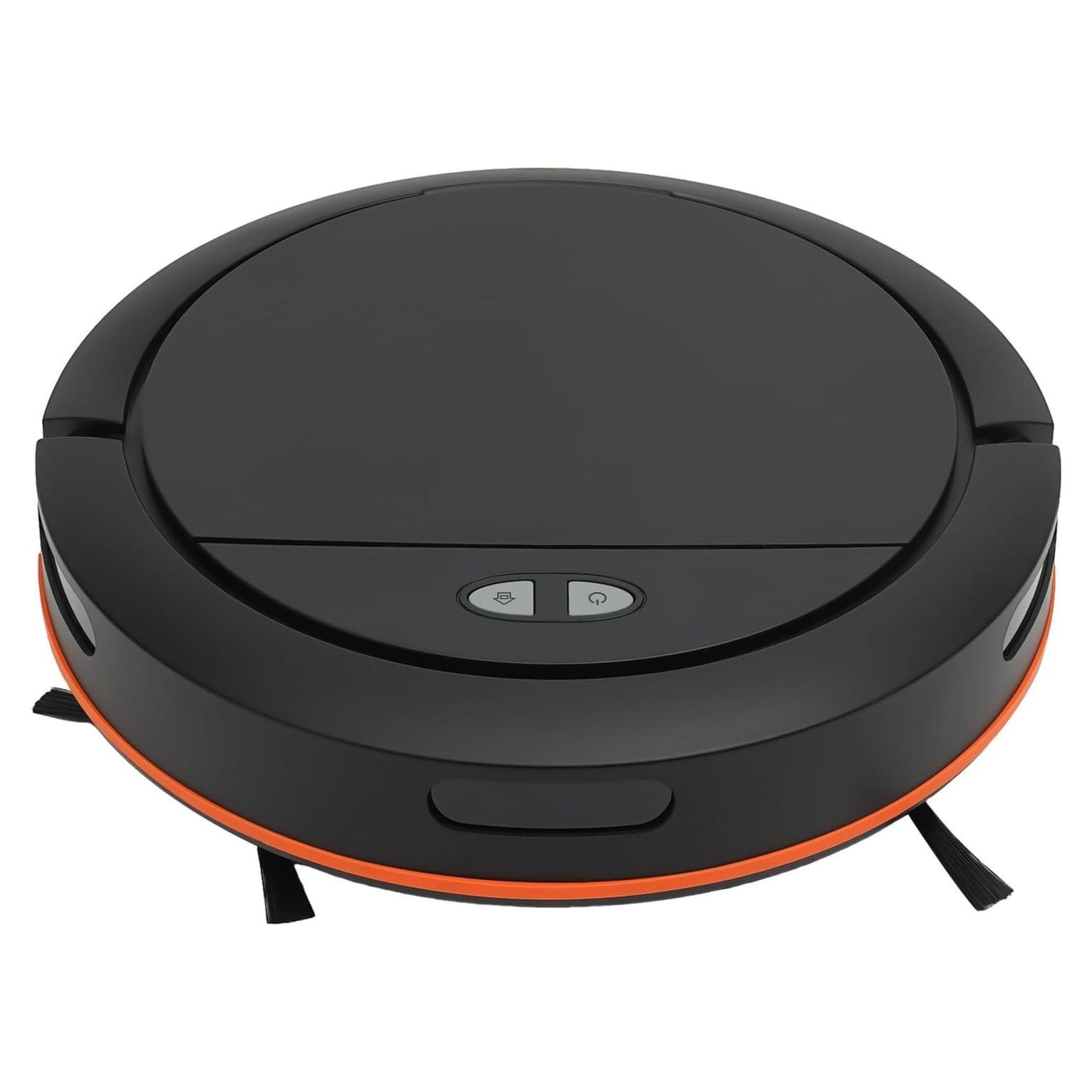 Robot Vacuum Sweeping Machine 3 in 1 Sweeping Machine Cordless Sweeping Machine 2700pa Strong Suction Self-Charging 120min Runtime Intelligent Route Planning & Voice Prompt Function (Black)