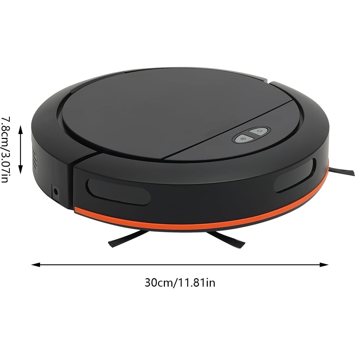 Robot Vacuum Sweeping Machine 3 in 1 Sweeping Machine Cordless Sweeping Machine 2700pa Strong Suction Self-Charging 120min Runtime Intelligent Route Planning & Voice Prompt Function (Black)