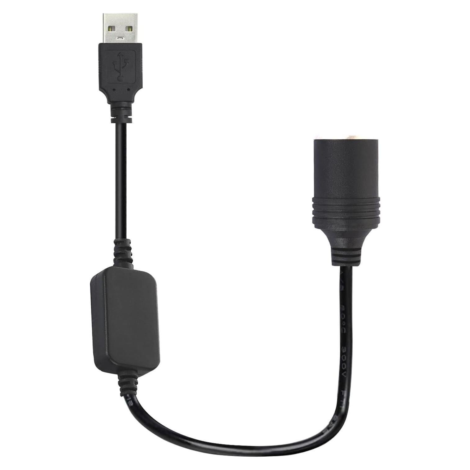 Adaptador USB A macho 12V para encendedor de coche 60 cm