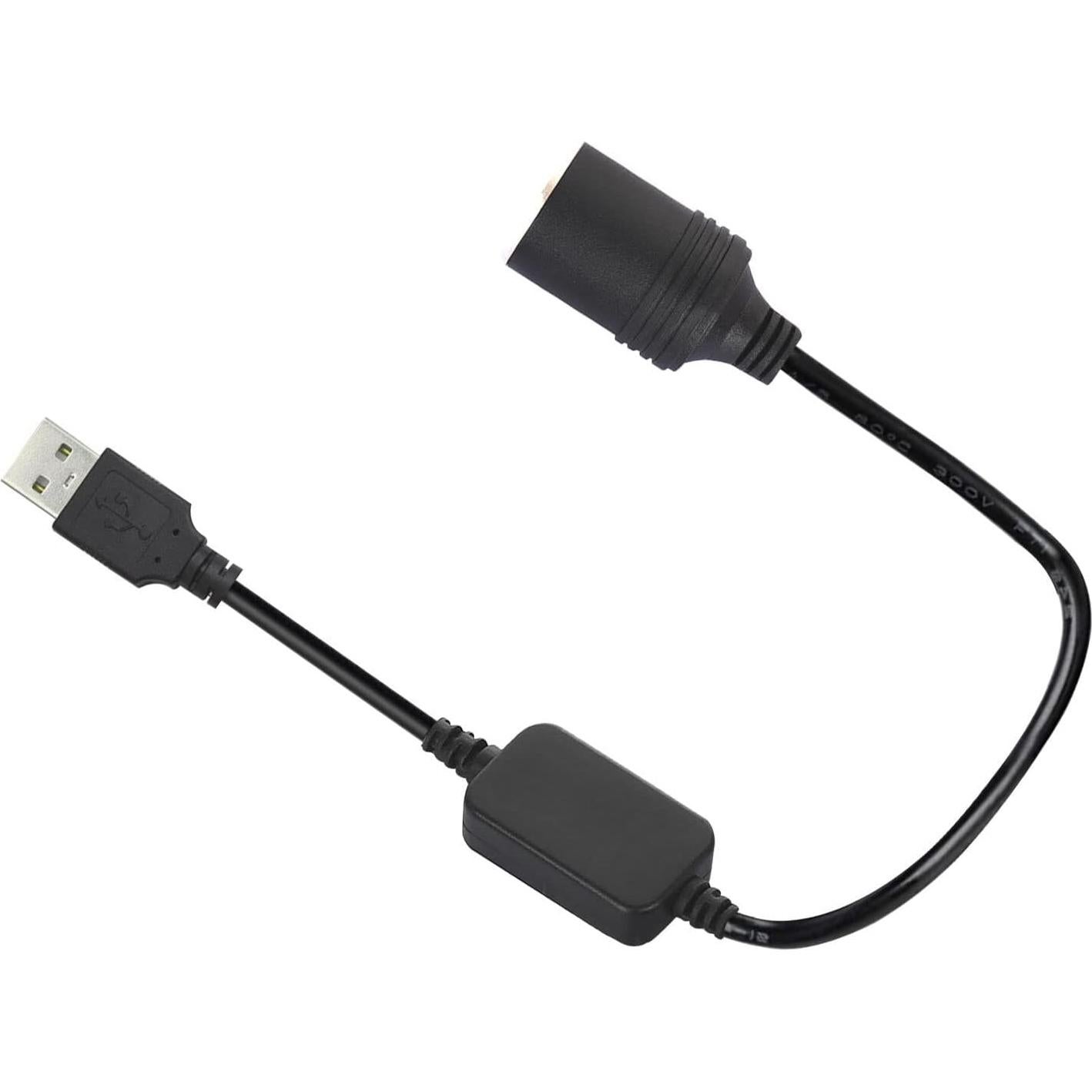 Adaptador USB A macho 12V para encendedor de coche 60 cm