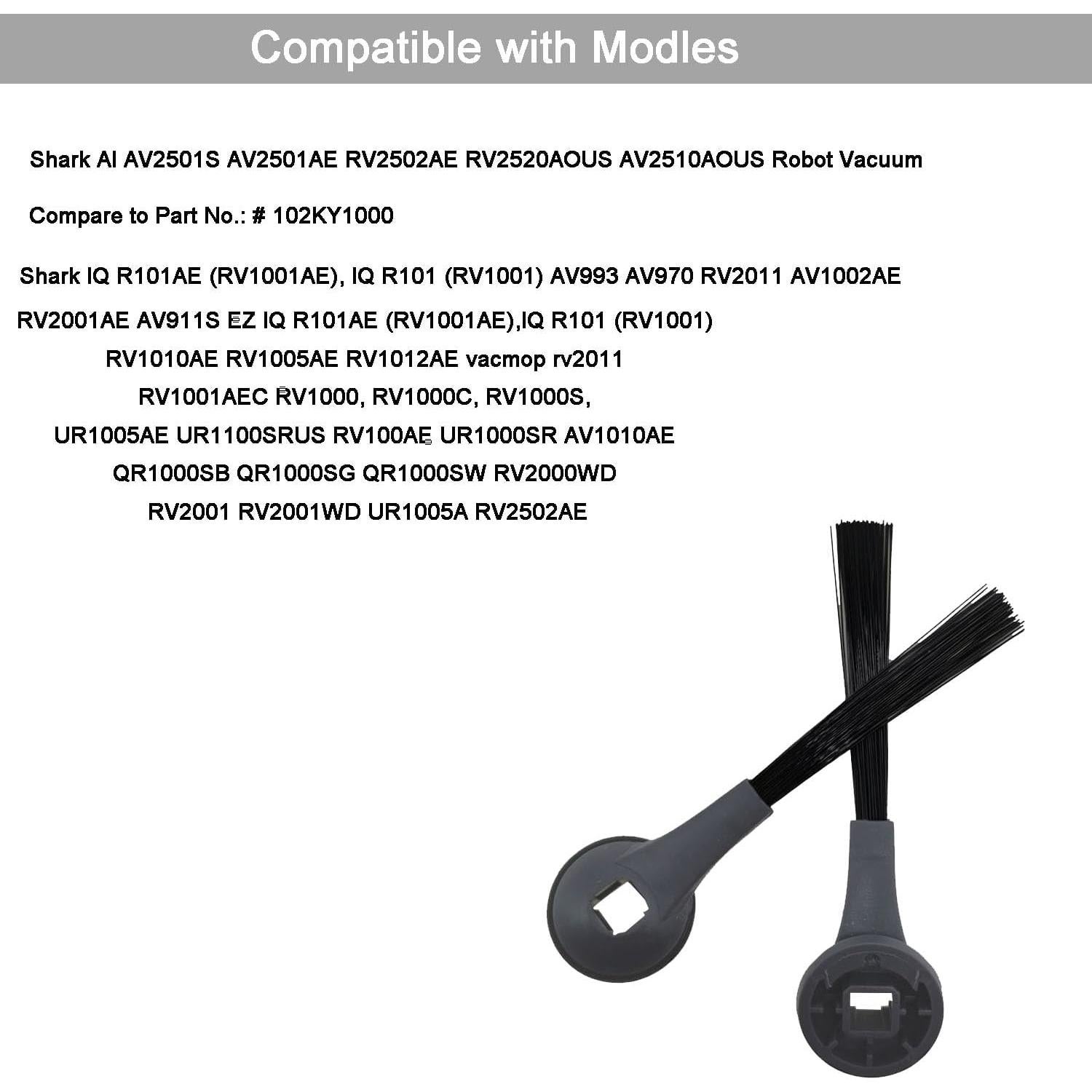 Replacement Side Brush Compatiblefor Shark ION Robot IQ R101AE (RV1001AE), IQ R101 (RV1001) RV1000 UR1005AE Robot Vacuum Cleaner Accessory,Compare to Part # 102KY1000