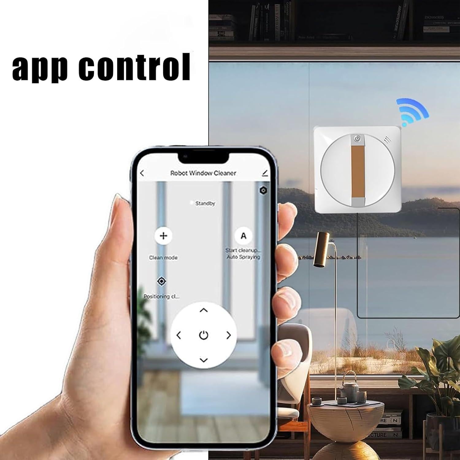 Robot Limpiador de Ventanas Tesrin 2500Pa Blanco 5.9kg