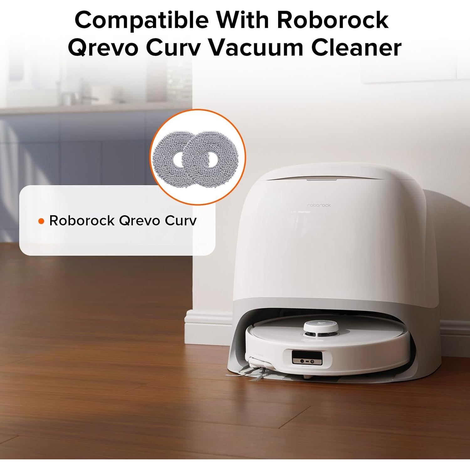 Paquete de 4 Paños de Microfibra Roborock para Mopa Qrevo