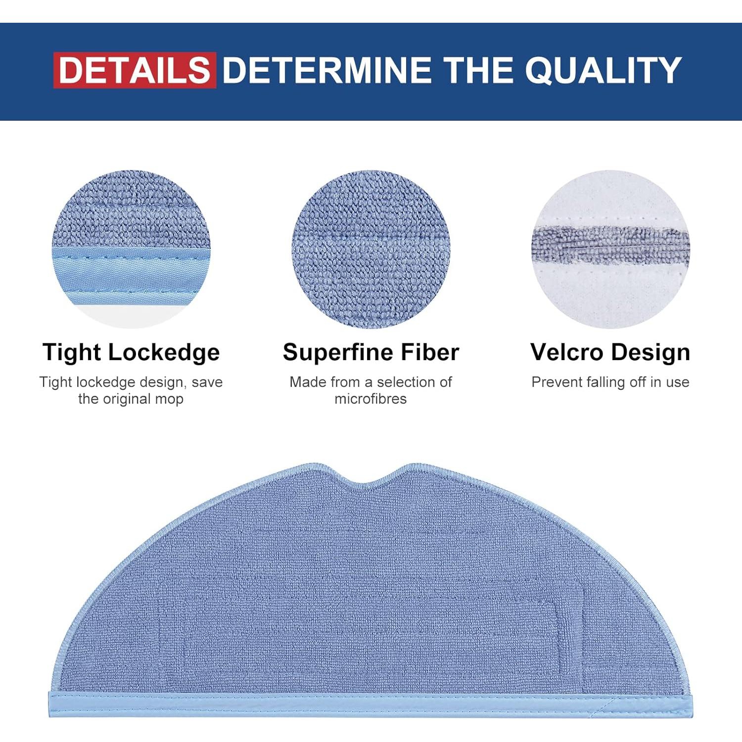 4 Almohadillas de Trapeador Roborock T7S S7 MaxV Reutilizables