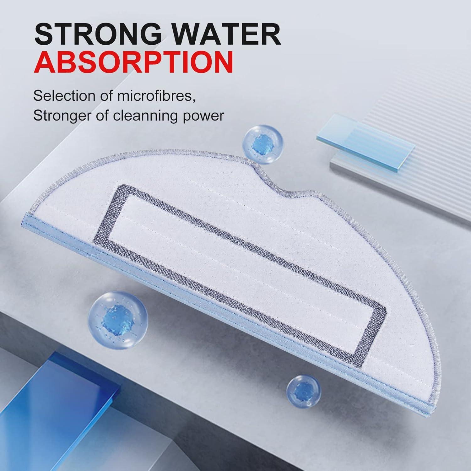 4 Almohadillas de Trapeador Roborock T7S S7 MaxV Reutilizables